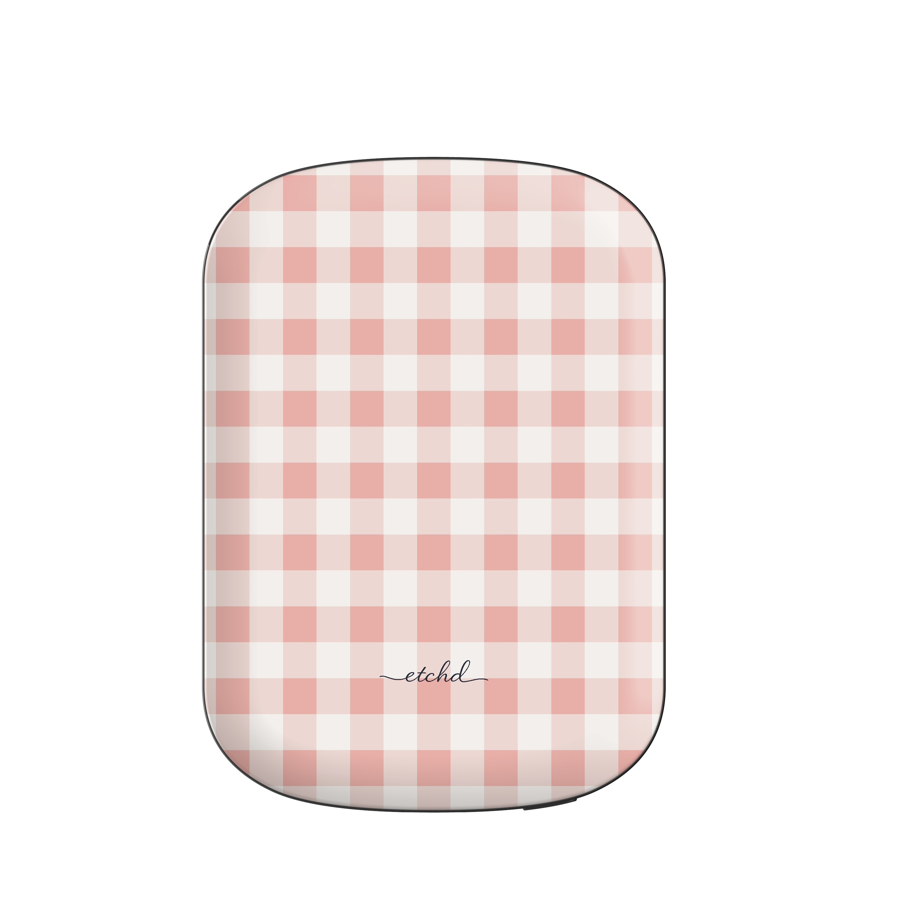 Blush & White Gingham Magnetic Powerbank by etchd