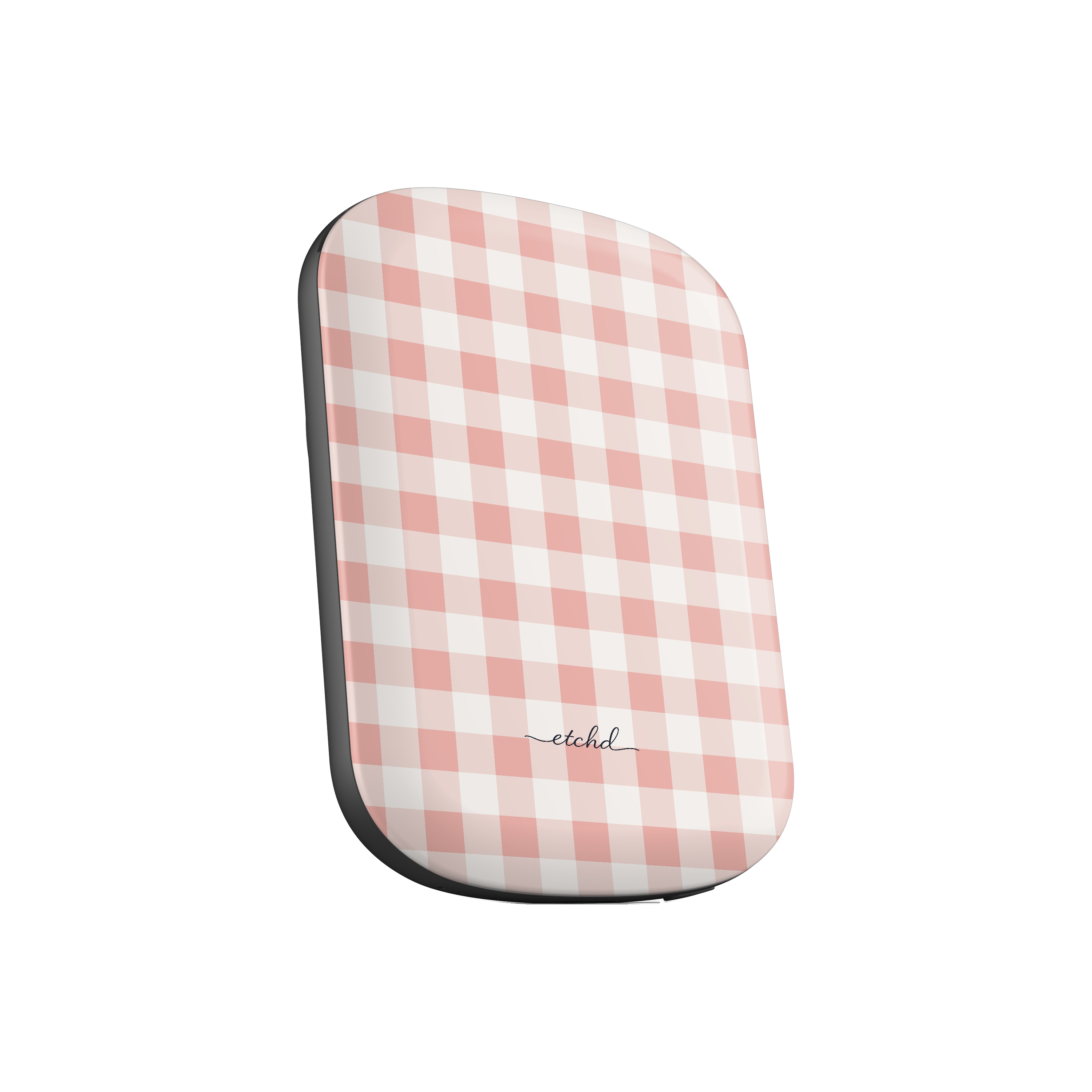 Blush & White Gingham Magnetic Powerbank by etchd, view 2