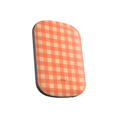 Coral & Peach Gingham Magnetic Powerbank by etchd, view 2