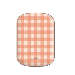 Coral & Cream Gingham Powerbank magnetico di etchd