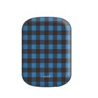 Cerulean & Espresso Gingham Powerbank magnetico