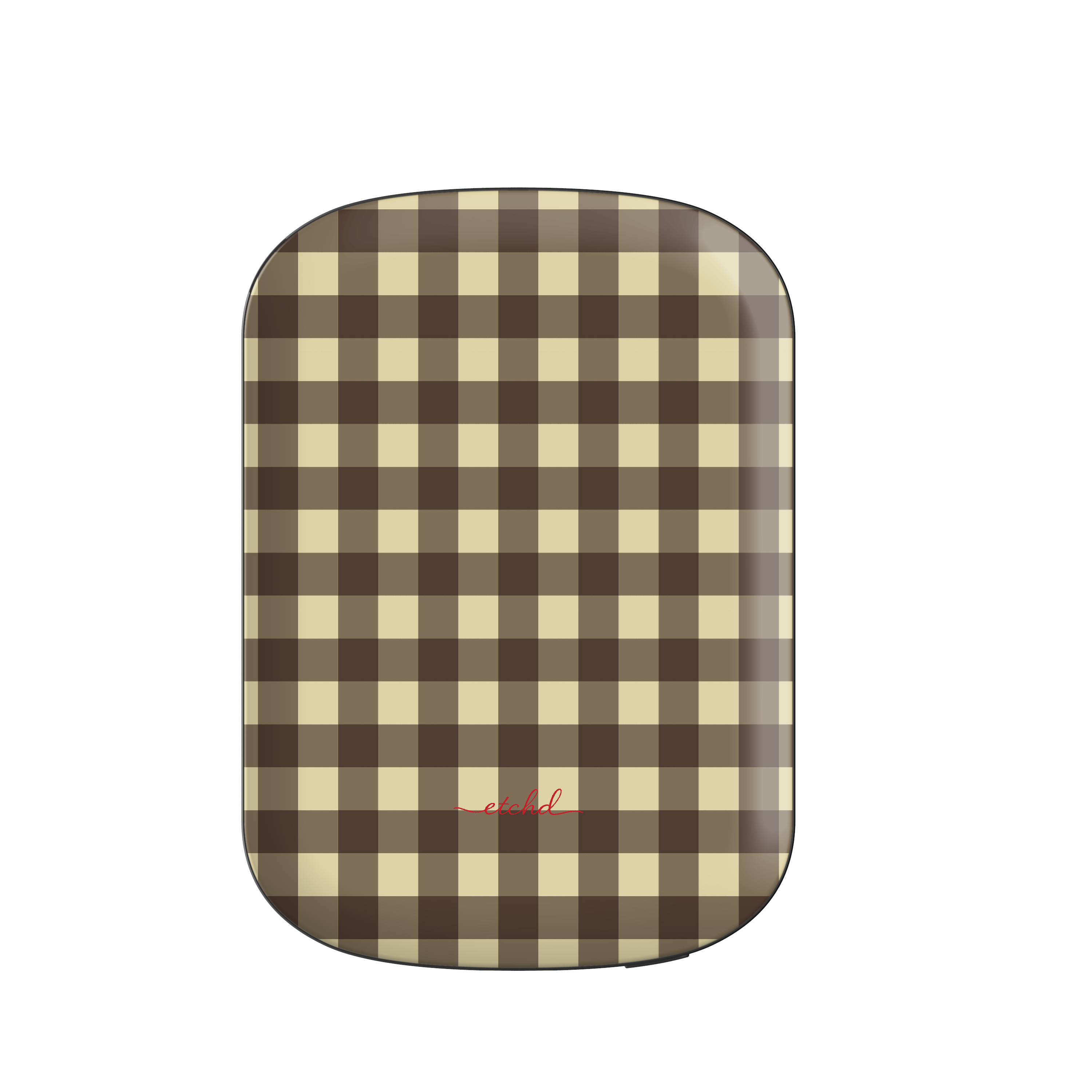 Butter & Brown Gingham Magnetic Powerbank by etchd