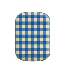 Butter & Cobalt Gingham Powerbank magnetico di etchd