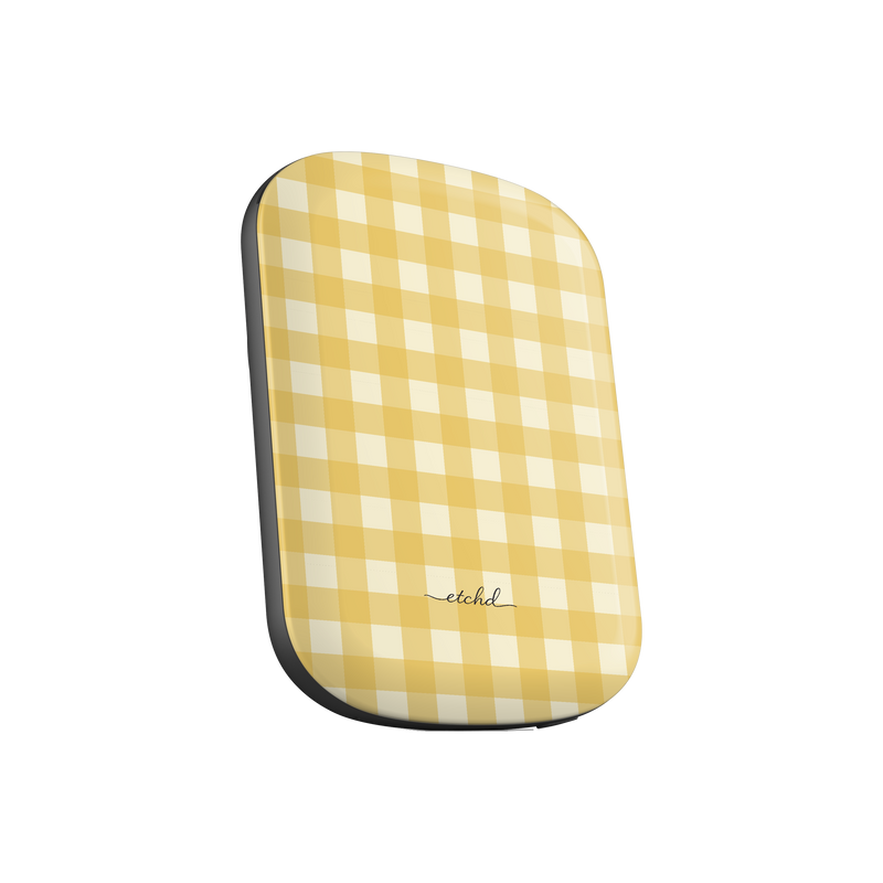 Butter & Cream Gingham Magnetic Powerbank by etchd, view 2
