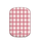 Blush & Cream Gingham Batería externa magnética