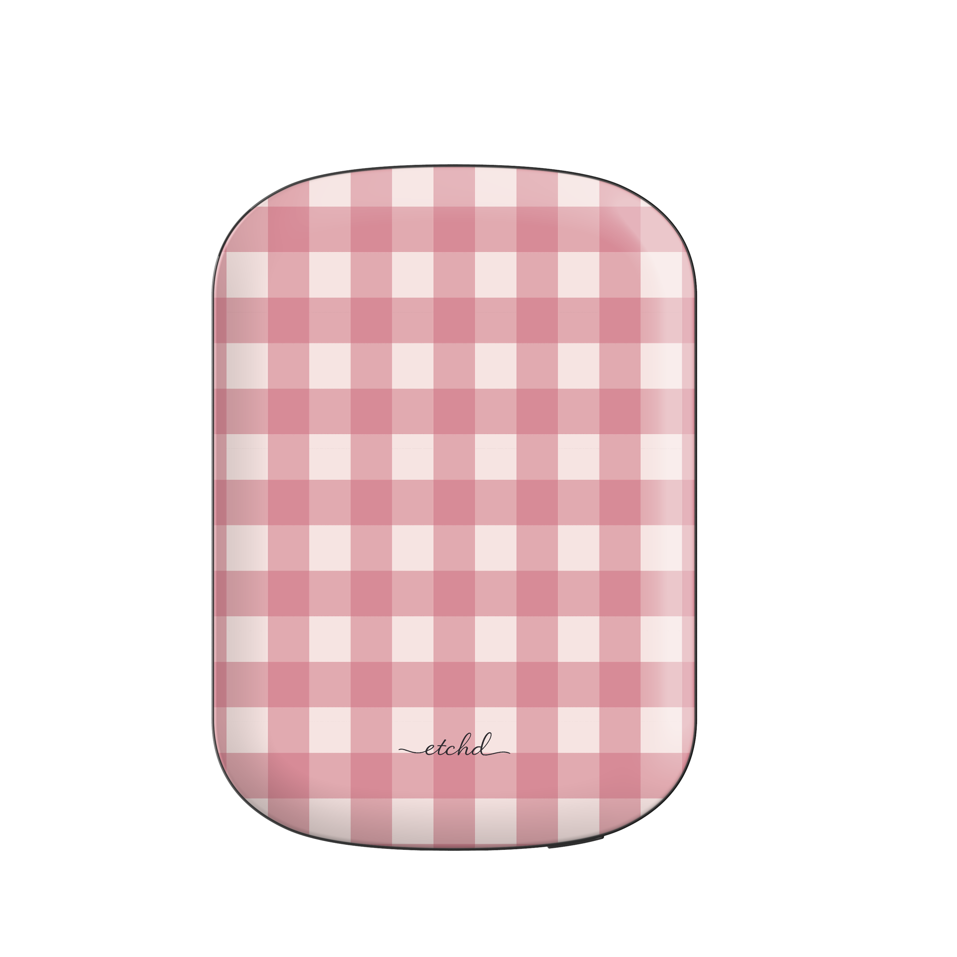 Blush & Cream Gingham Batería externa magnética de etchd