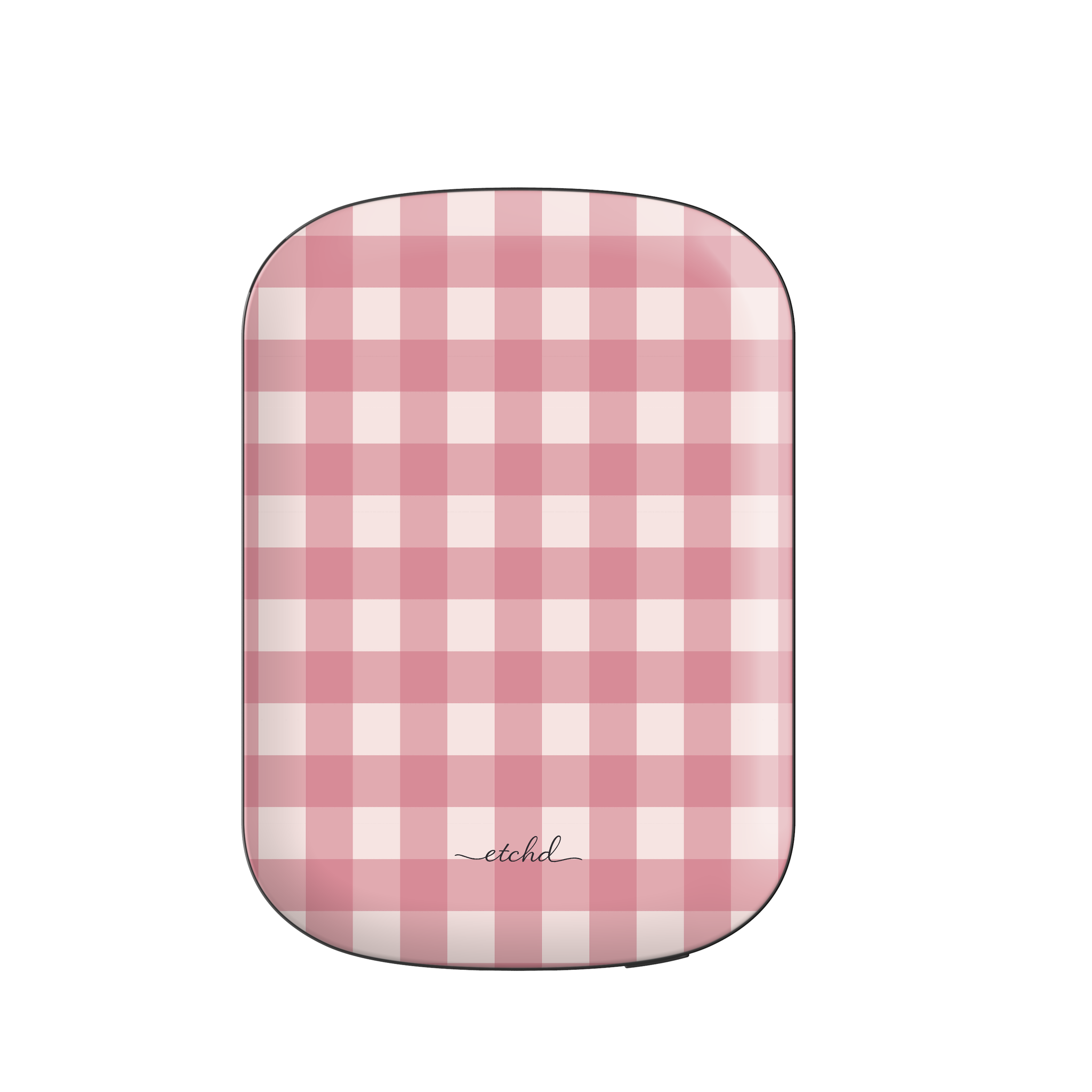 Blush & Cream Gingham Batería externa magnética de etchd