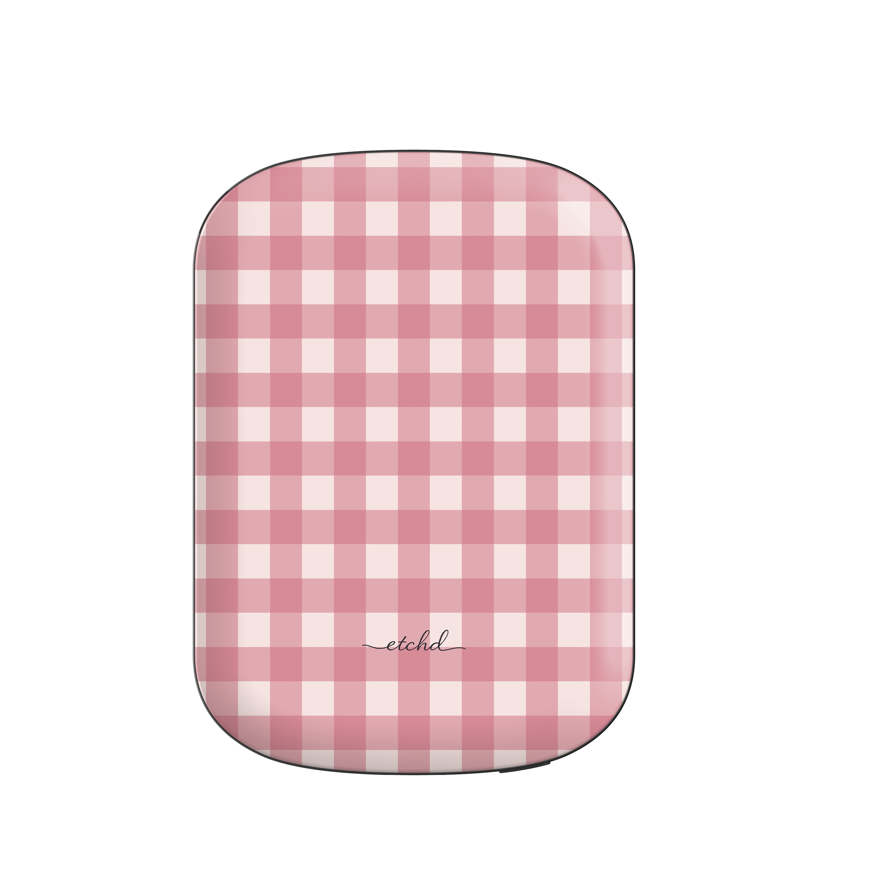 Blush & Cream Gingham Magnetic Powerbank by etchd