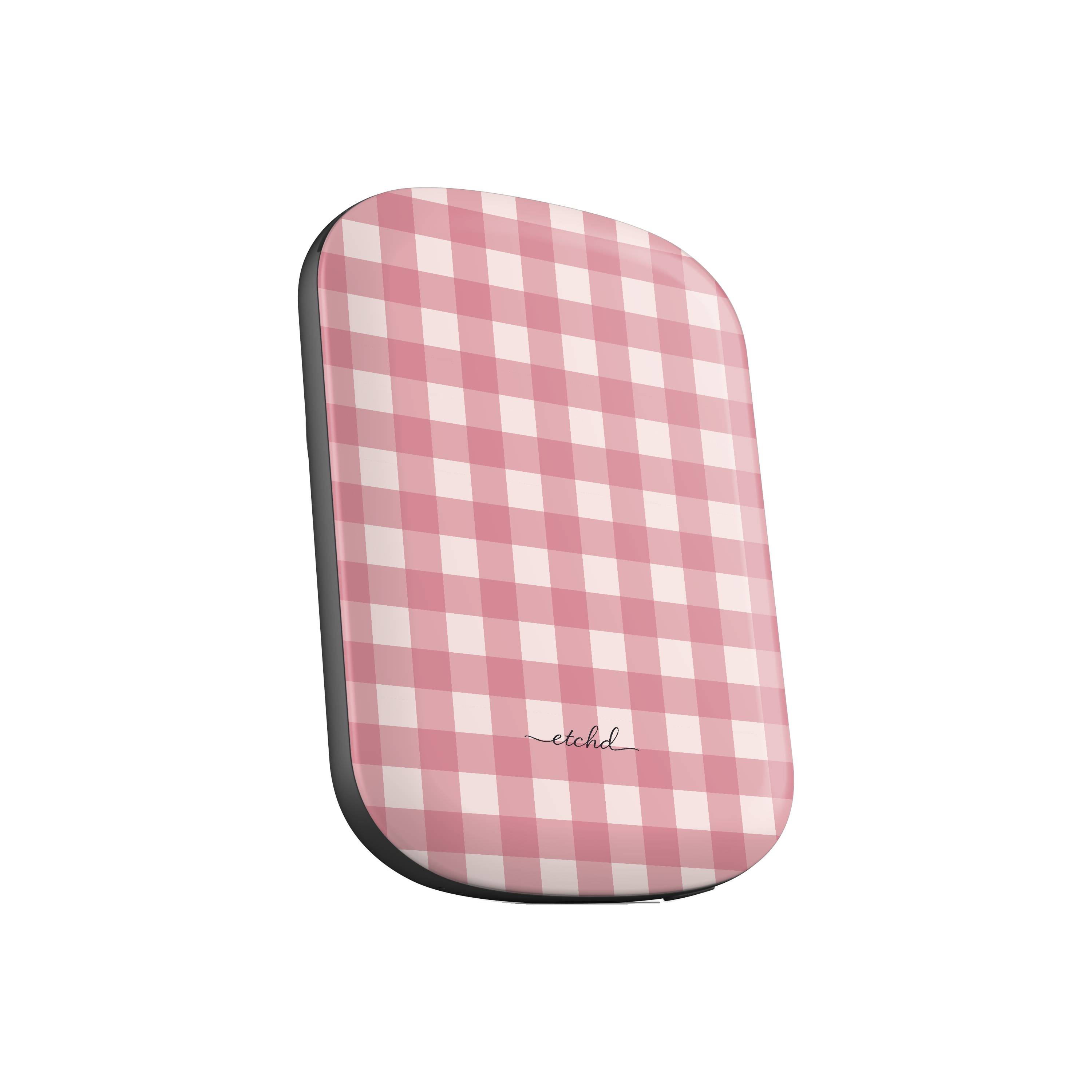Blush & Cream Gingham Magnetic Powerbank by etchd, view 2