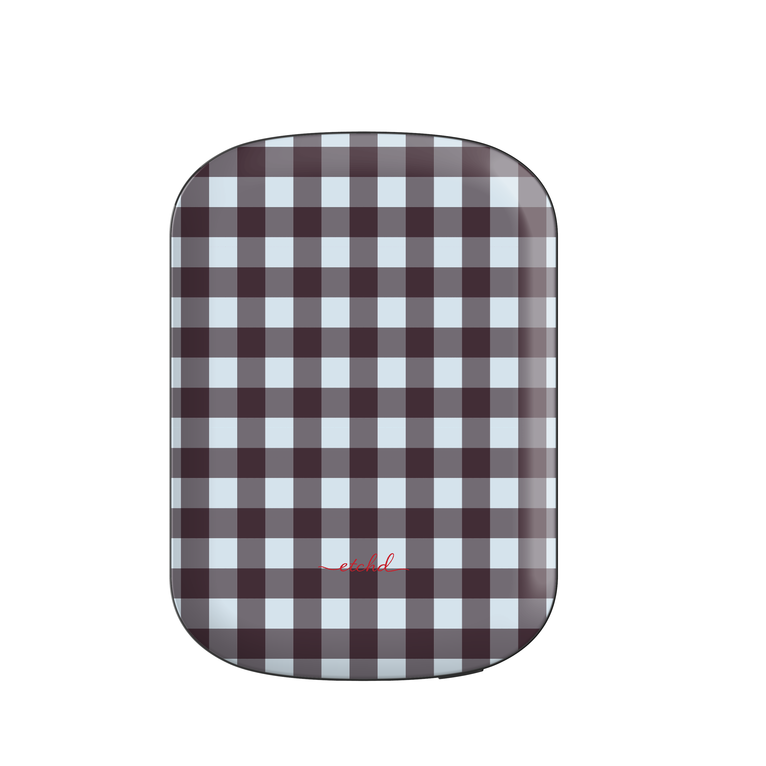 Blue & Plum Gingham Magnetic Powerbank by etchd