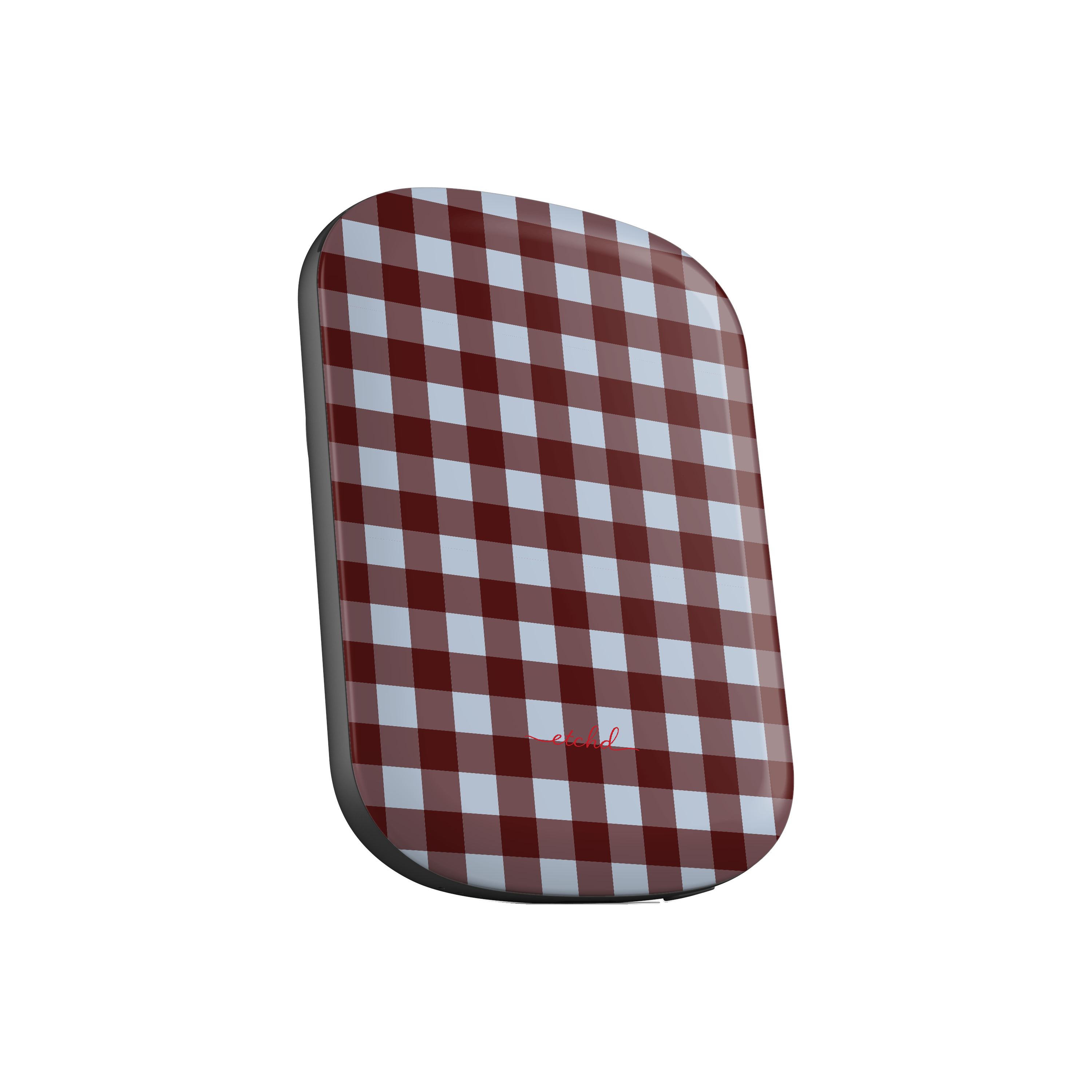 Blue & Cherry Gingham Magnetic Powerbank by etchd, view 2
