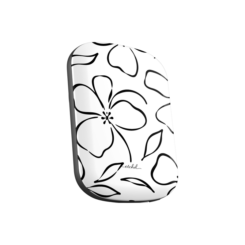 White & Black Floral Magnetic Powerbank by etchd, view 2