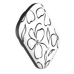 White & Black Floral Magnetic Powerbank by etchd, view 3