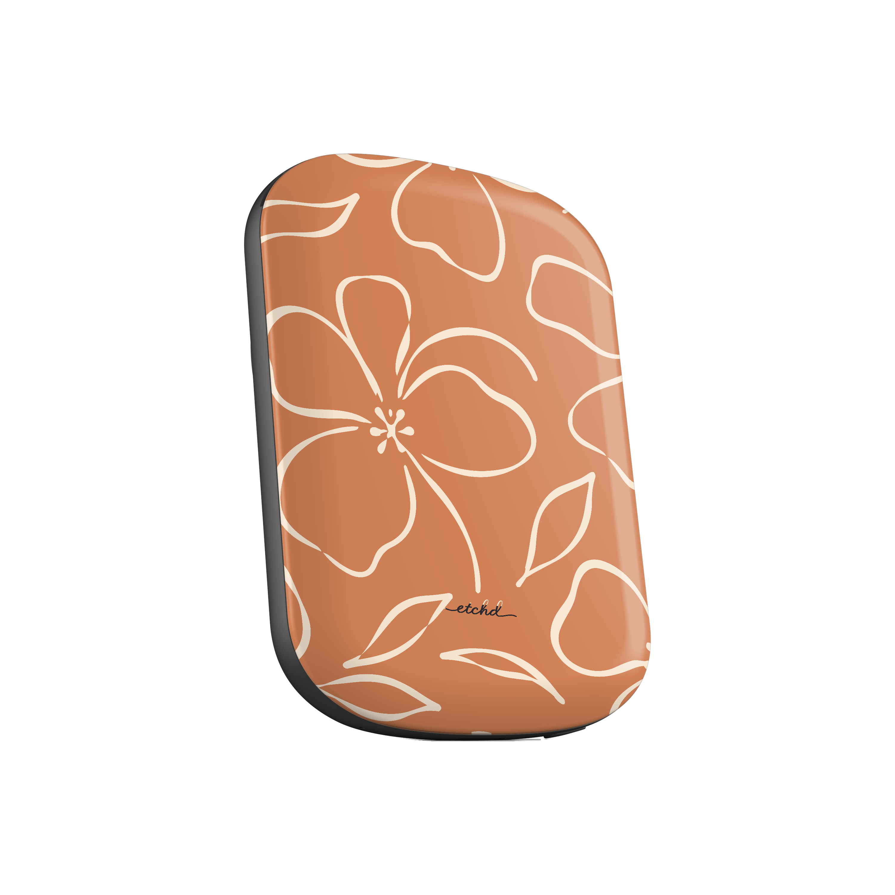 Terracotta & Cream Floral Magnetic Powerbank by etchd, view 2