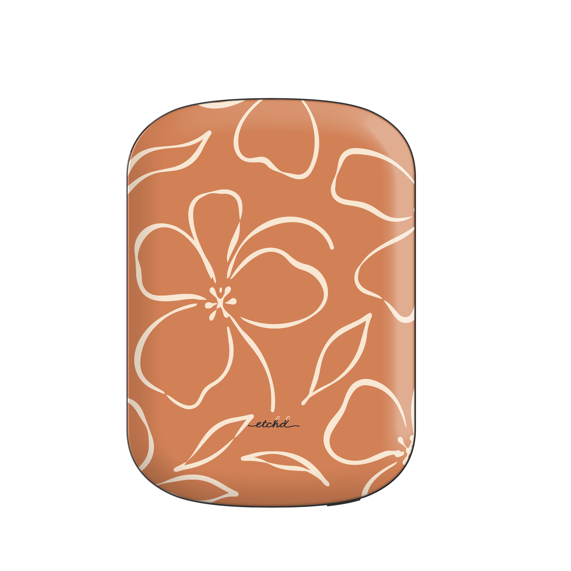 Terracotta & Cream Floral Magnetic Powerbank by etchd
