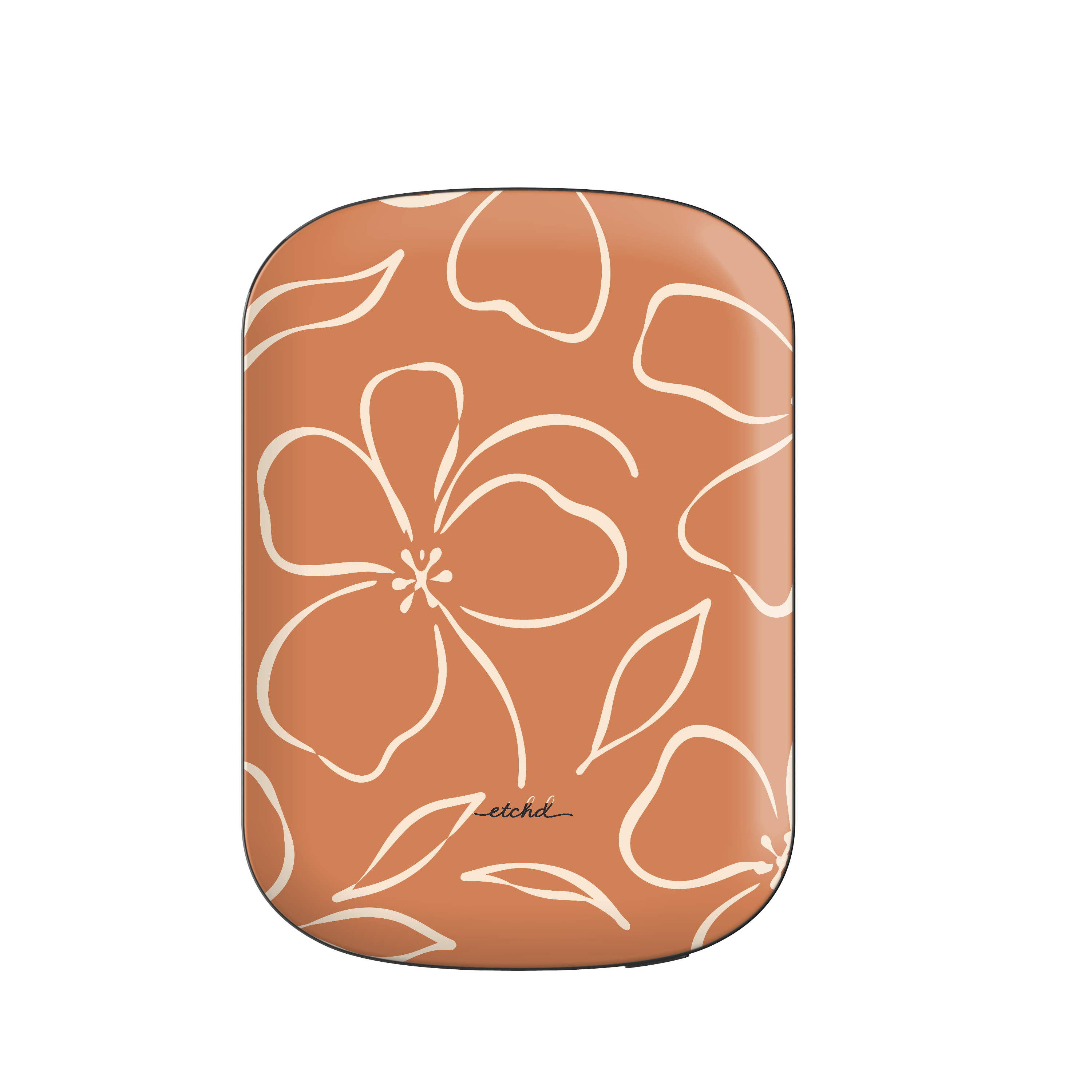 Terracotta & Cream Floral Magnetic Powerbank by etchd
