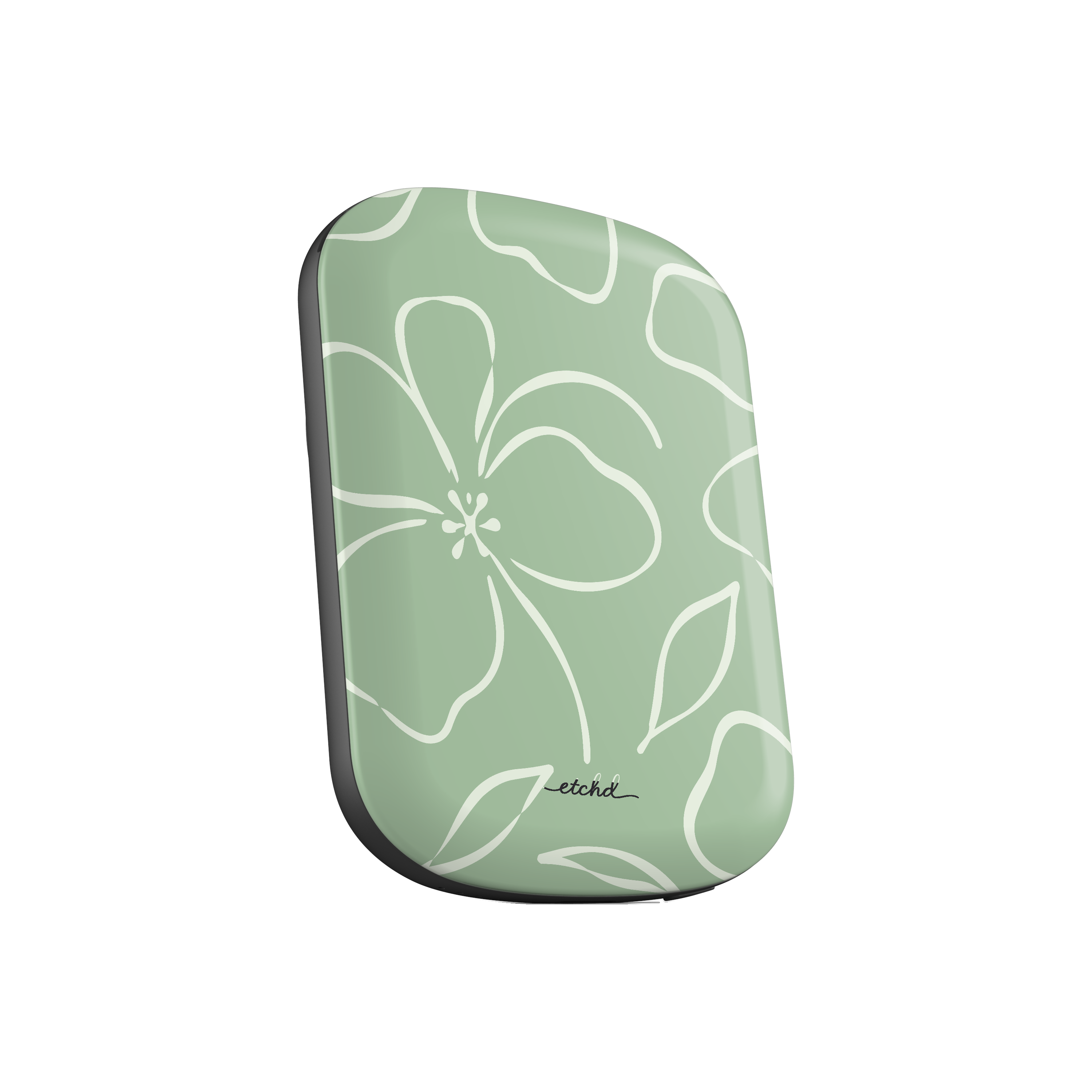 Sage & Cream Floral Batería externa magnética de etchd, vista 2