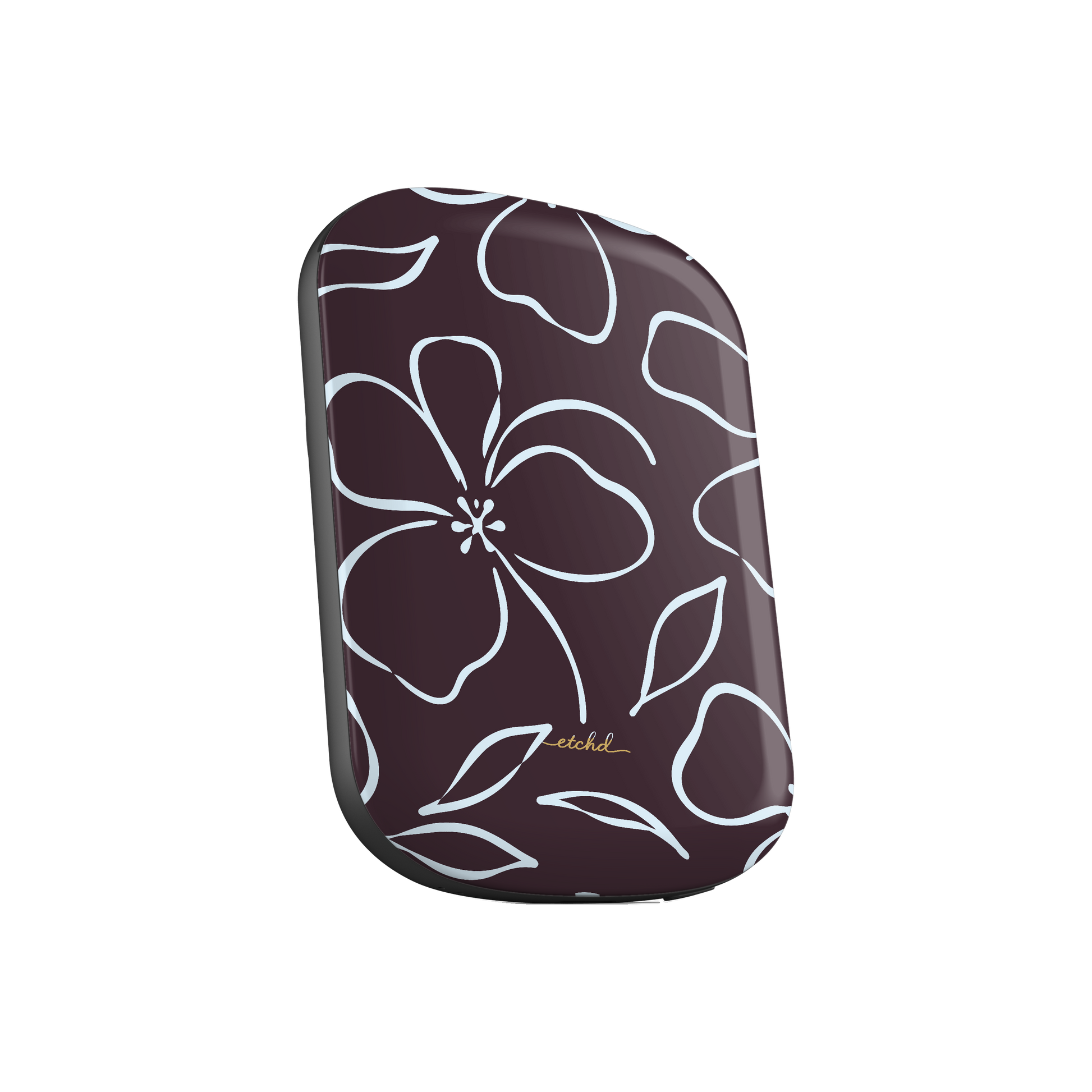 Plum & Blue Floral Magnetic Powerbank by etchd, view 2