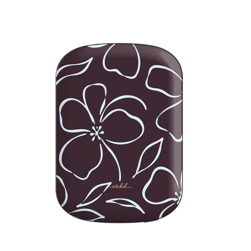 Plum & Blue Floral Magnetic Powerbank by etchd