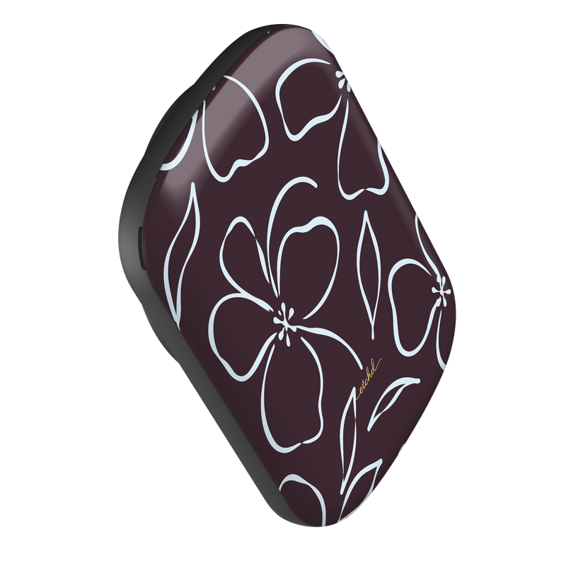 Plum & Blue Floral Magnetic Powerbank by etchd, view 3