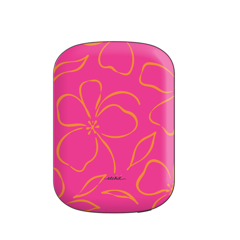 Pink & Orange Floral Magnetic Powerbank by etchd