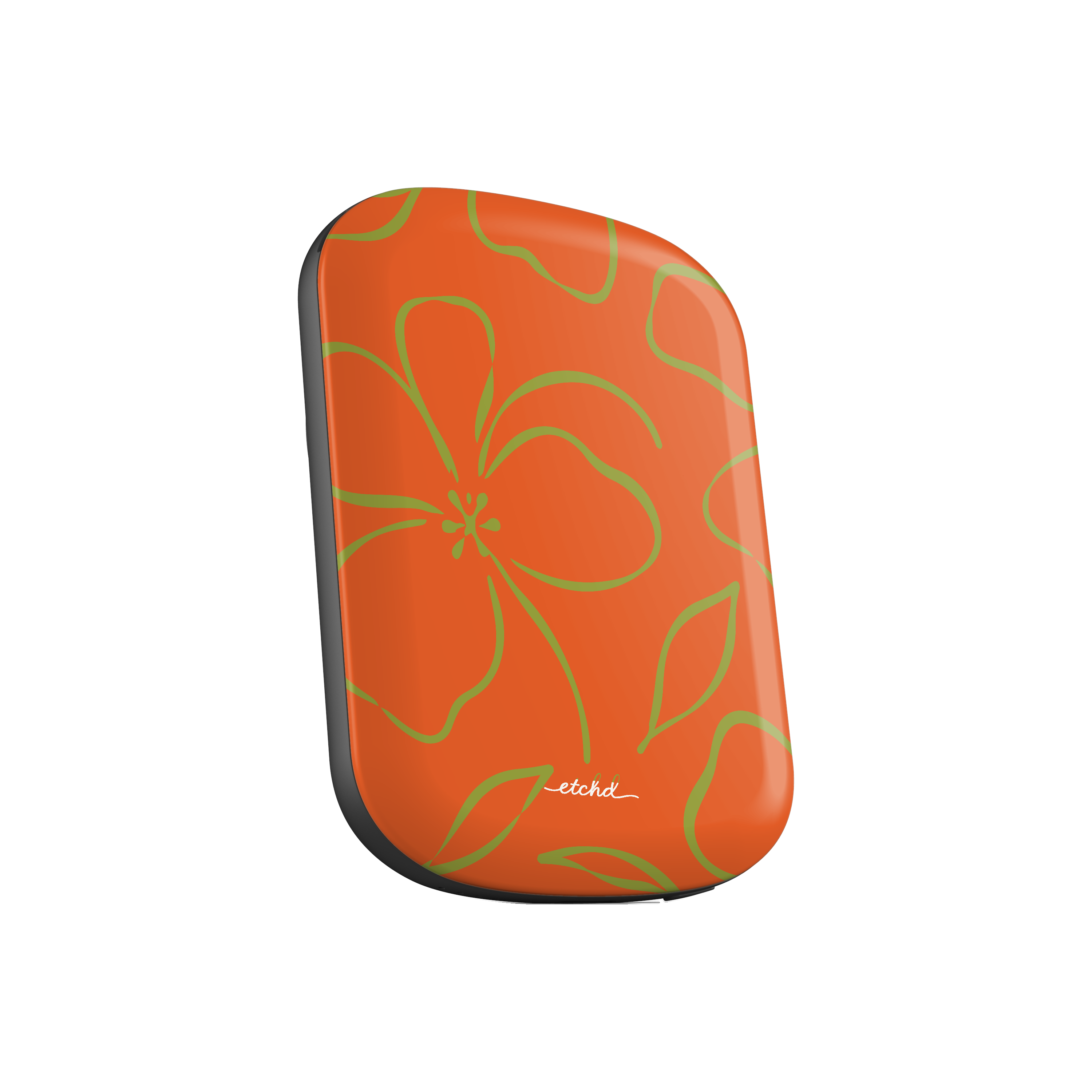 Persimmon & Wasabi Floral Batería externa magnética de etchd, vista 2