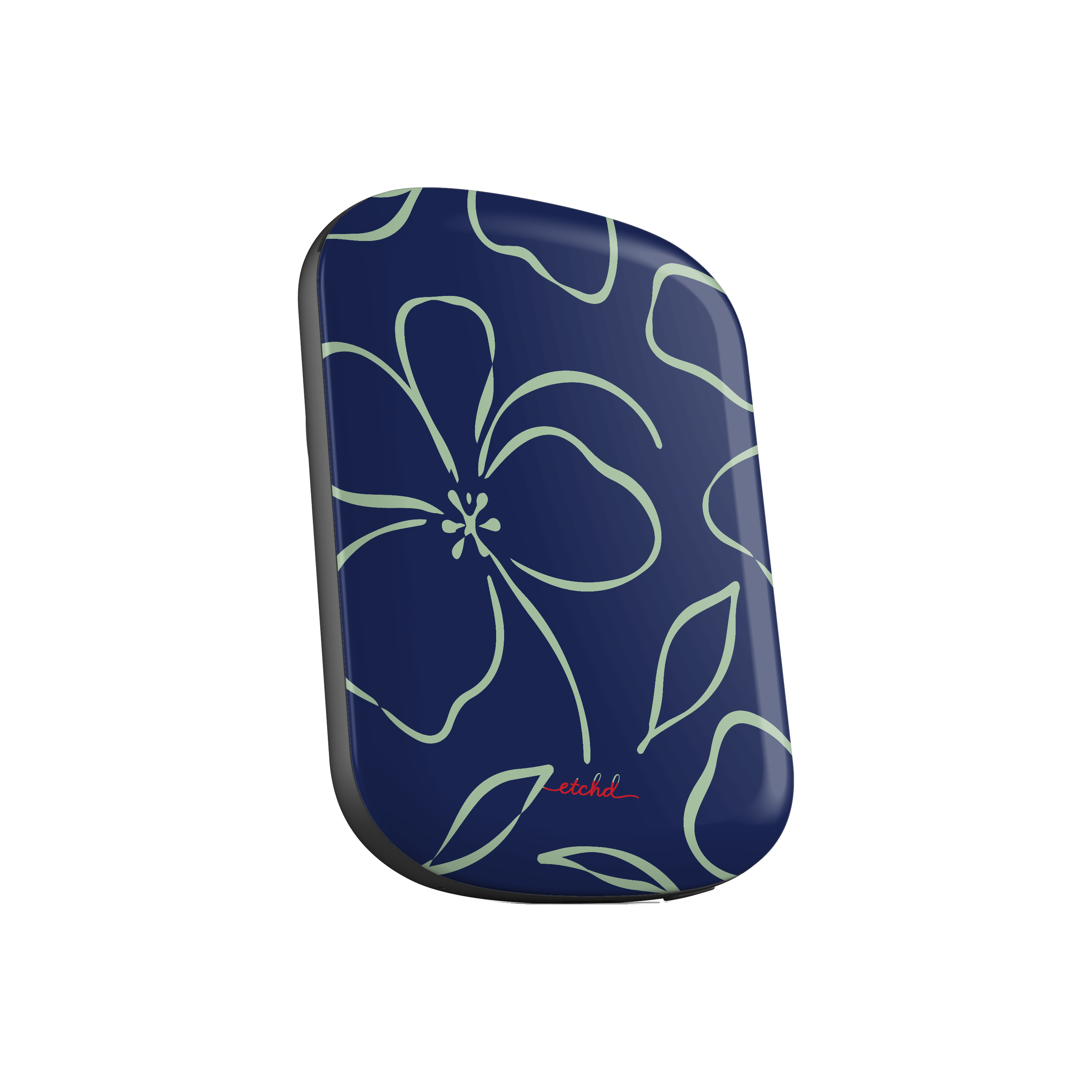 Navy & Sage Floral Batería externa magnética de etchd, vista 2