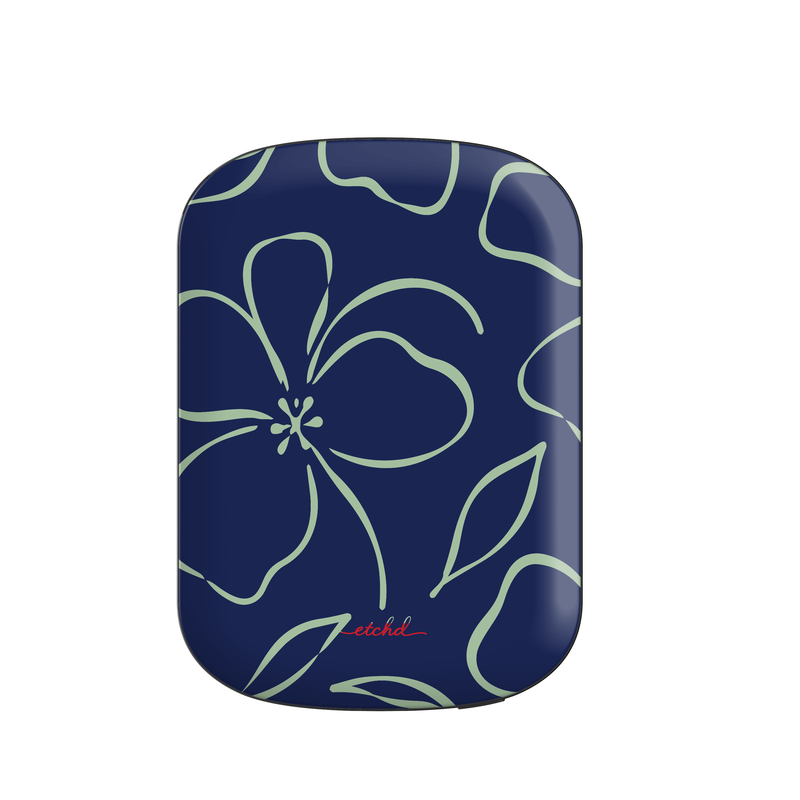 Navy & Sage Floral Powerbank magnetico di etchd