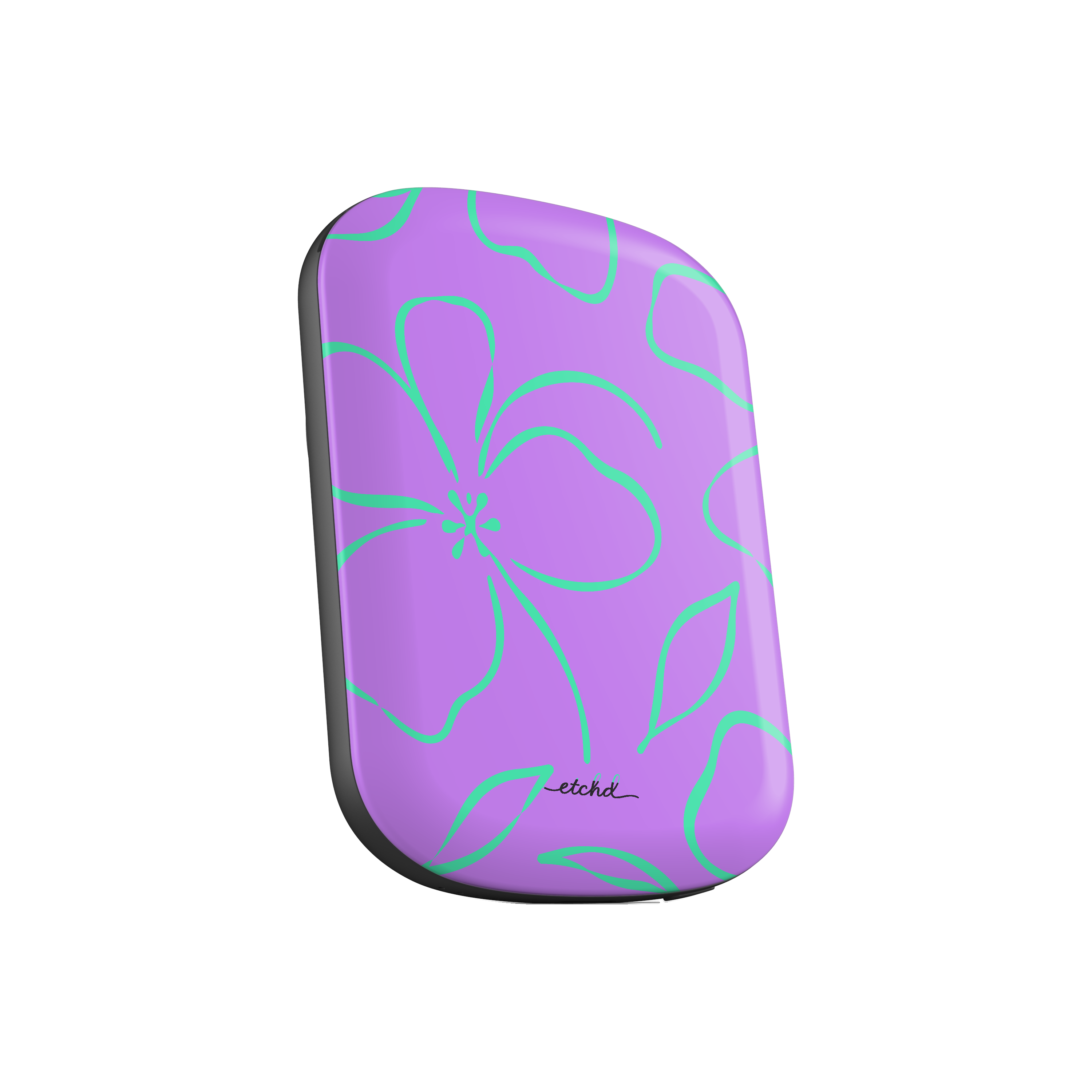 Lilac & Hypermint Floral Batería externa magnética de etchd, vista 2