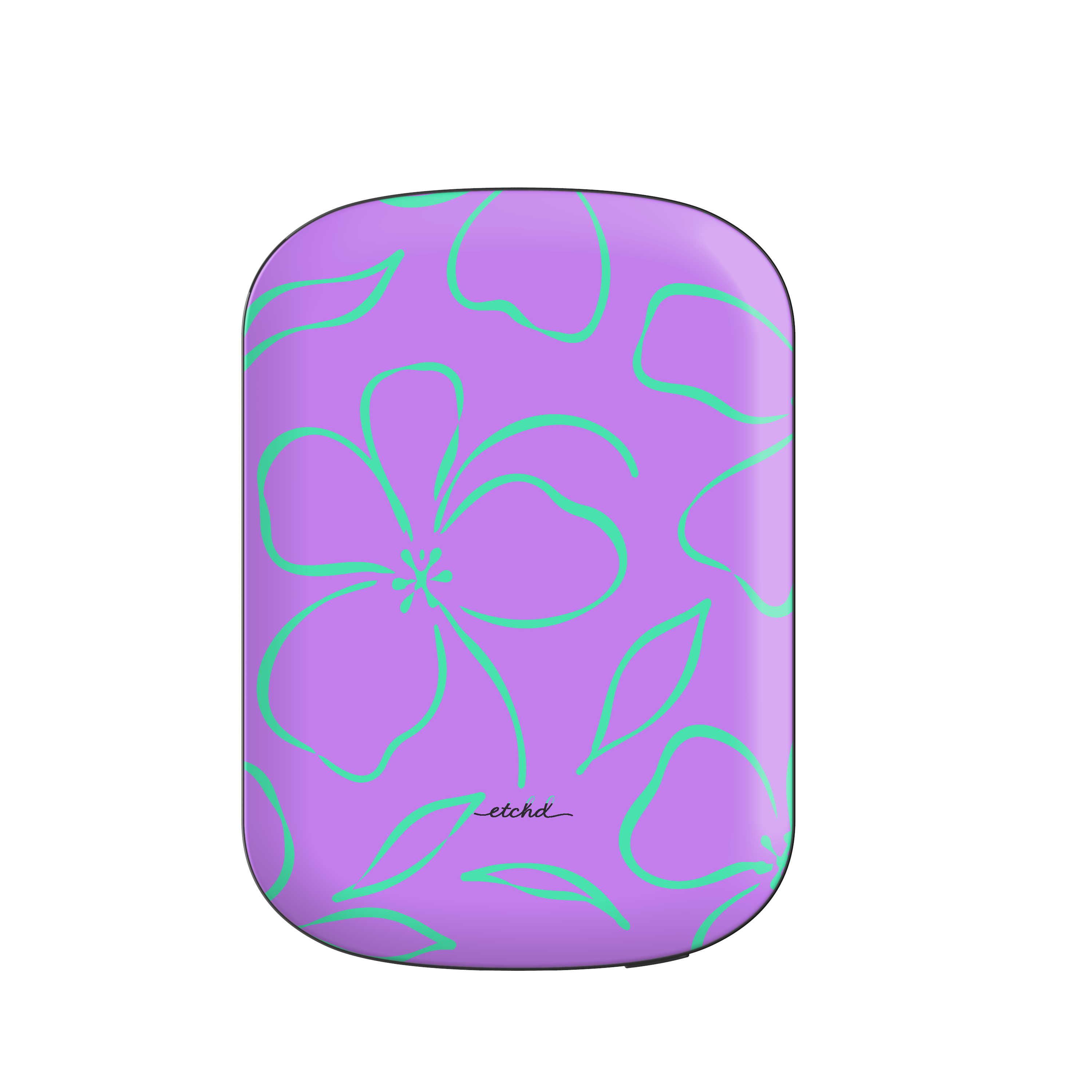 Lilac & Hypermint Floral Magnetic Powerbank by etchd