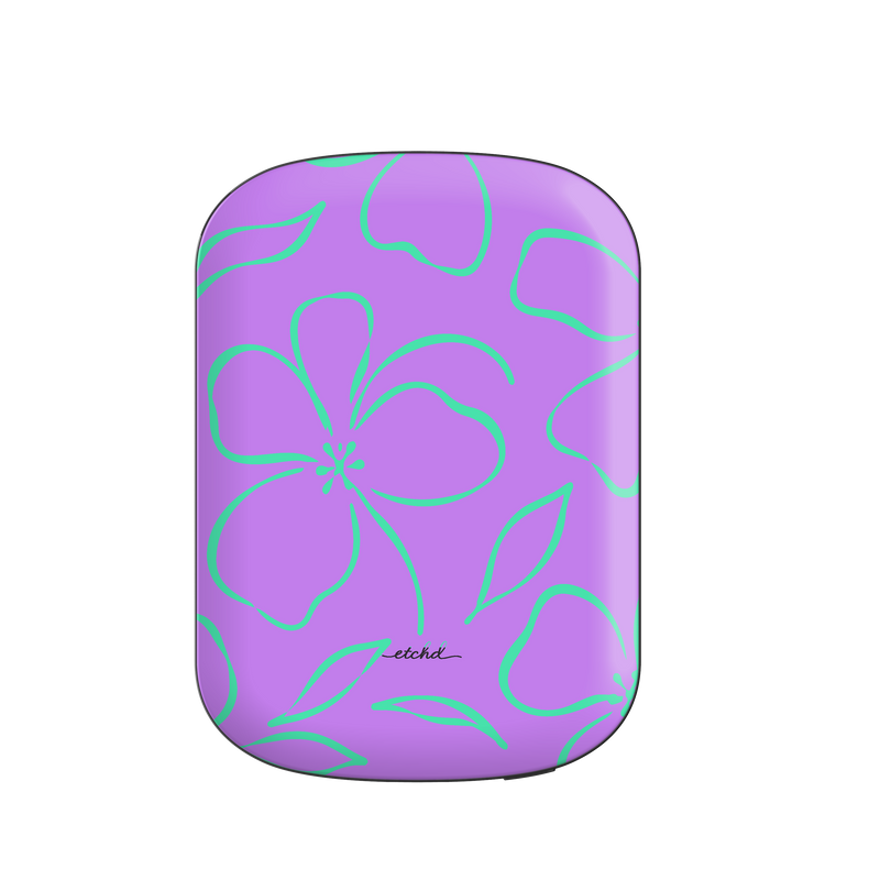 Lilac & Hypermint Floral Magnetic Powerbank by etchd