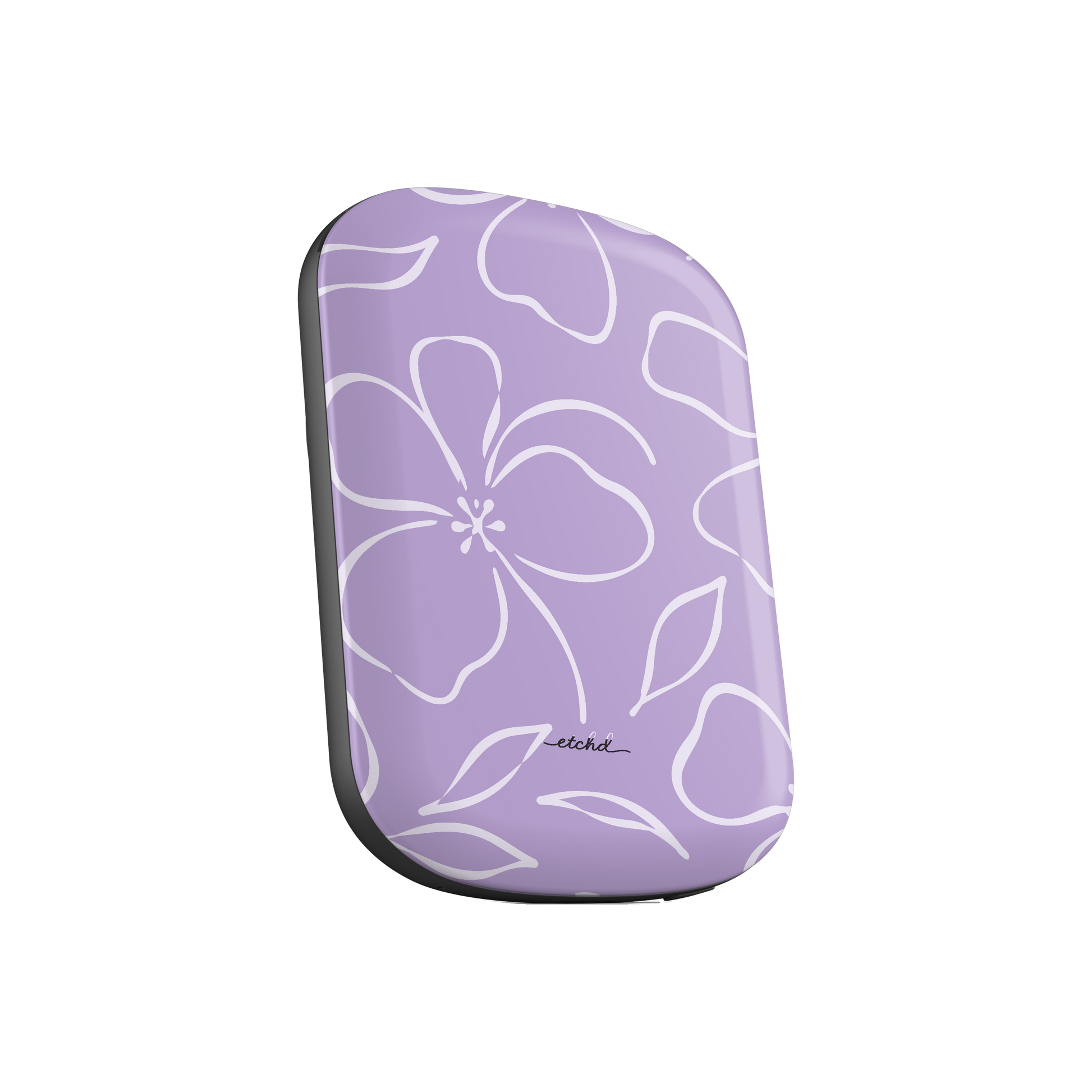 Lilac & Cream Floral Magnetic Powerbank by etchd, view 2