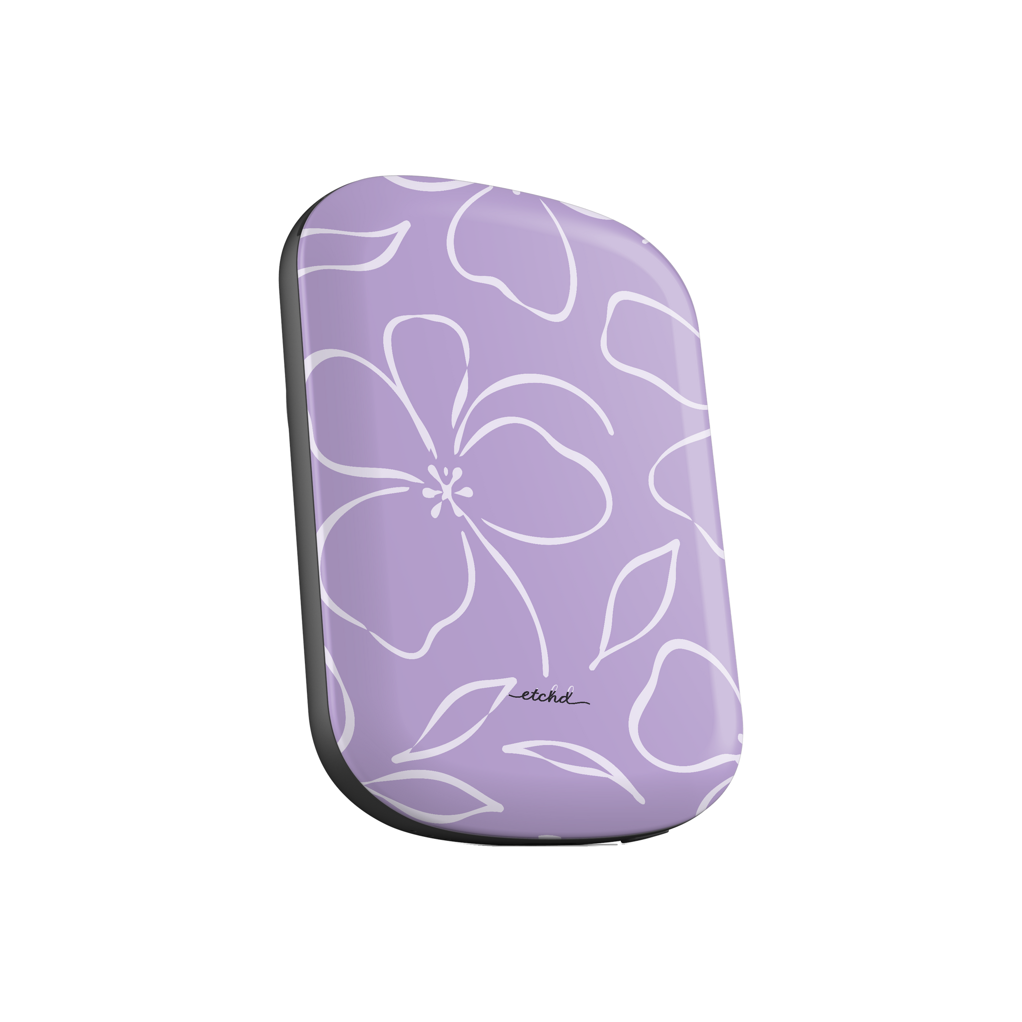 Lilac & Cream Floral Magnetic Powerbank by etchd, view 2