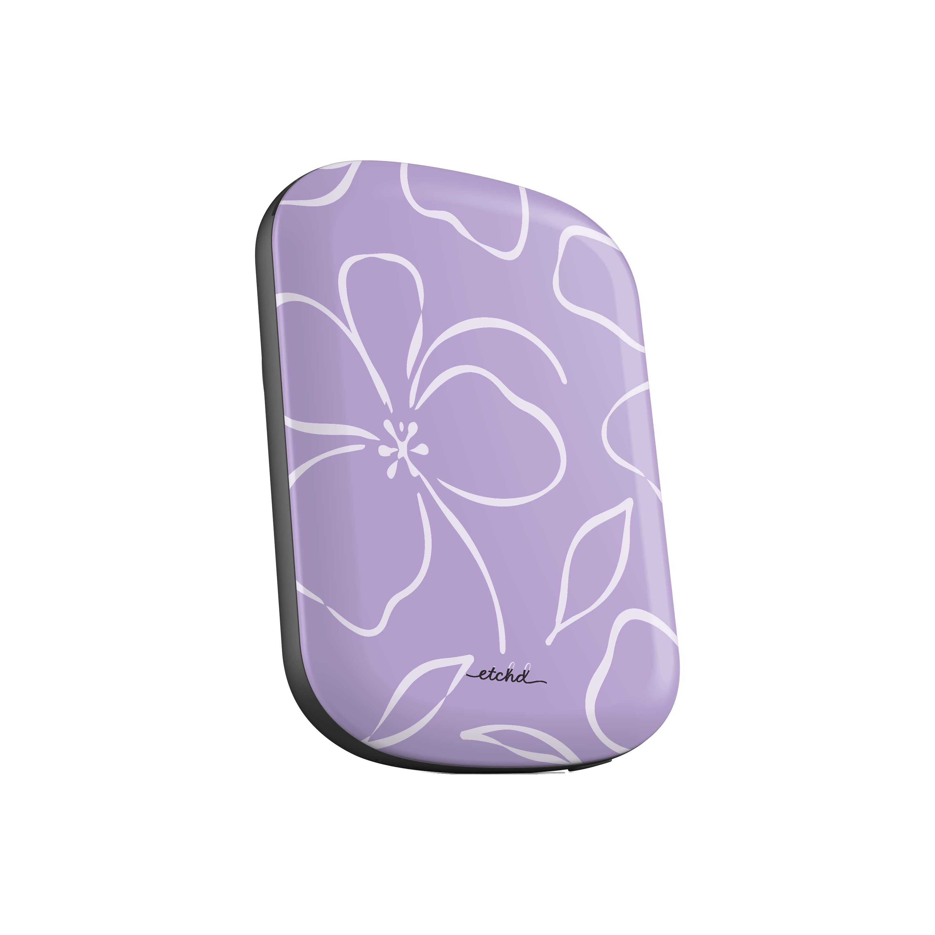 Lilac & Cream Floral Batería externa magnética de etchd, vista 2