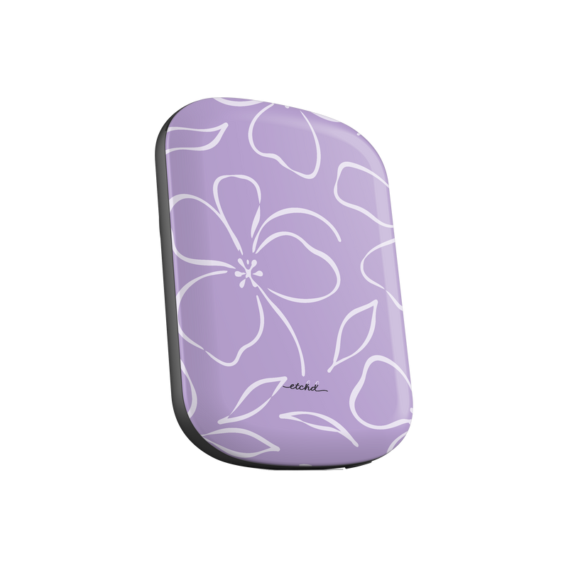 Lilac & Cream Floral Magnetic Powerbank by etchd, view 2