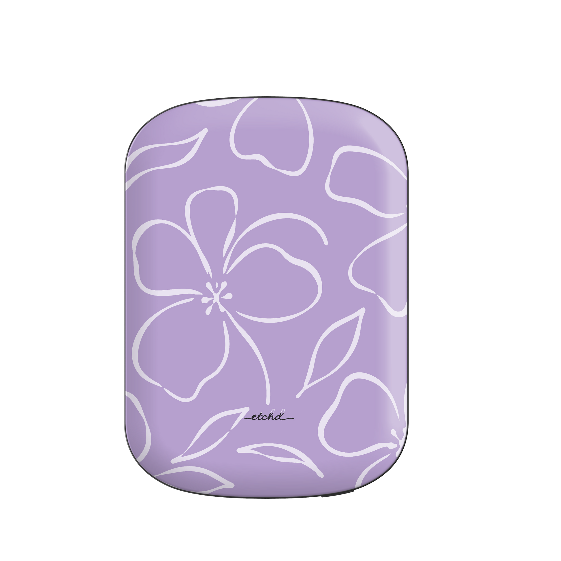 Lilac & Cream Floral Magnetic Powerbank by etchd