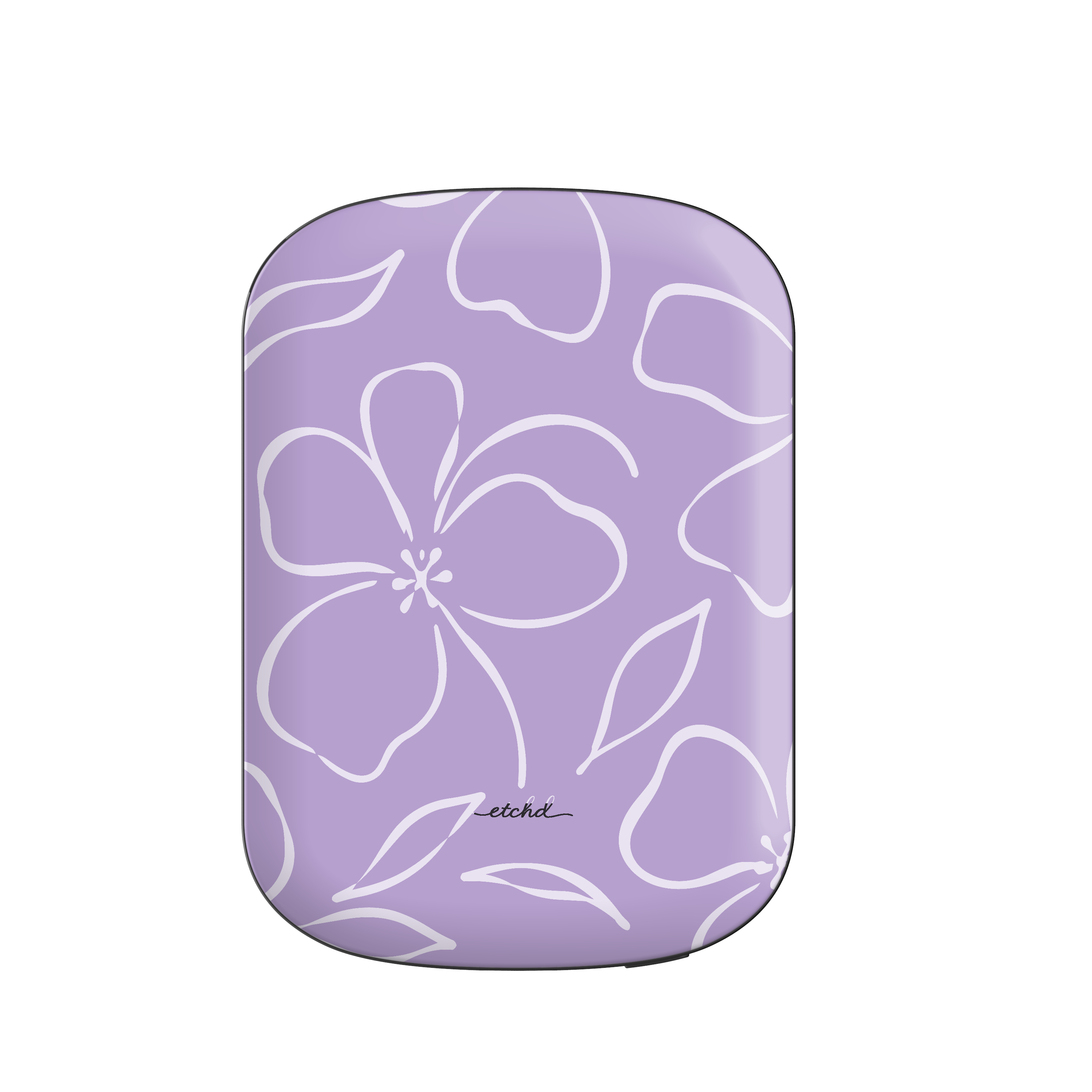 Lilac & Cream Floral Magnetic Powerbank by etchd