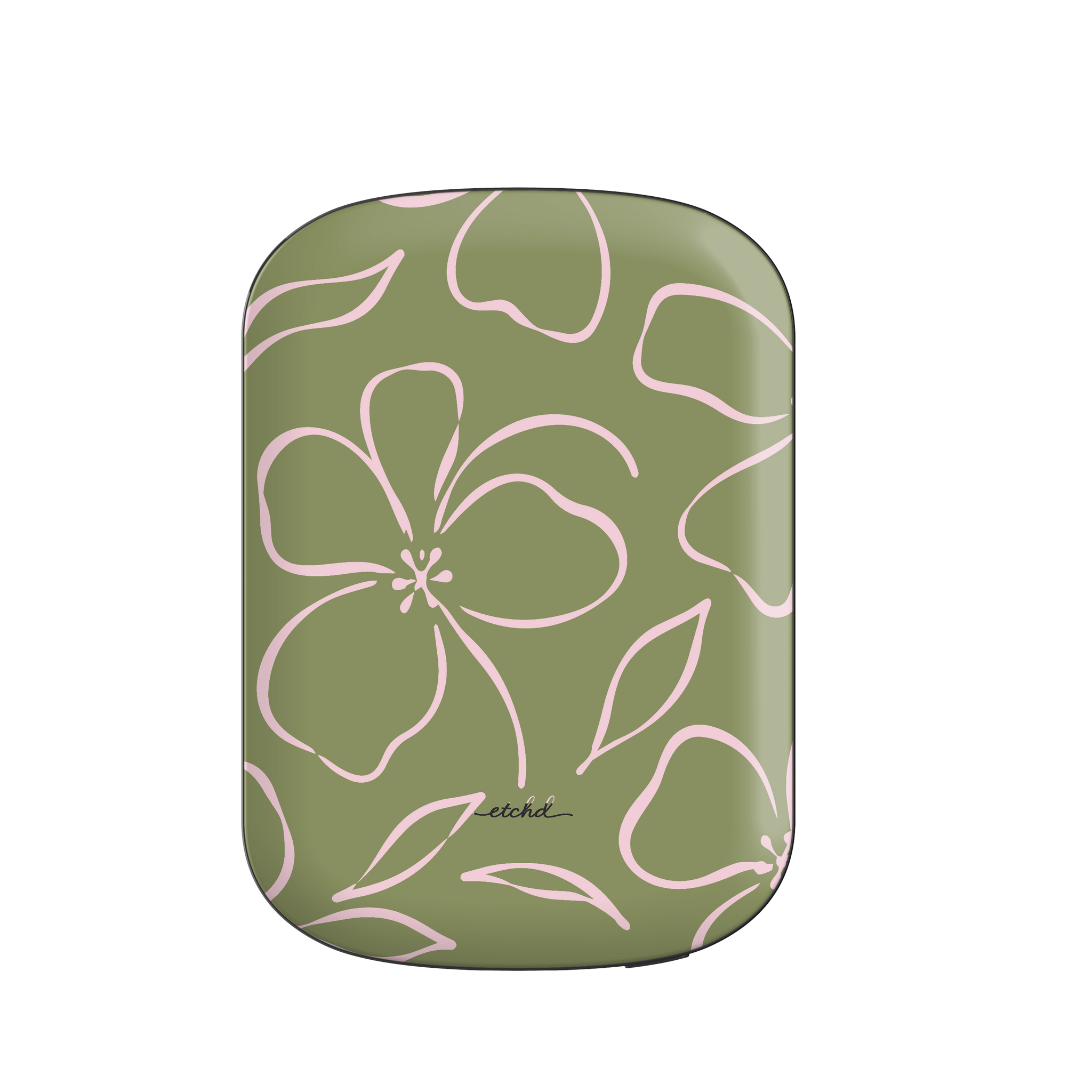 Green & Pink Floral Magnetic Powerbank by etchd
