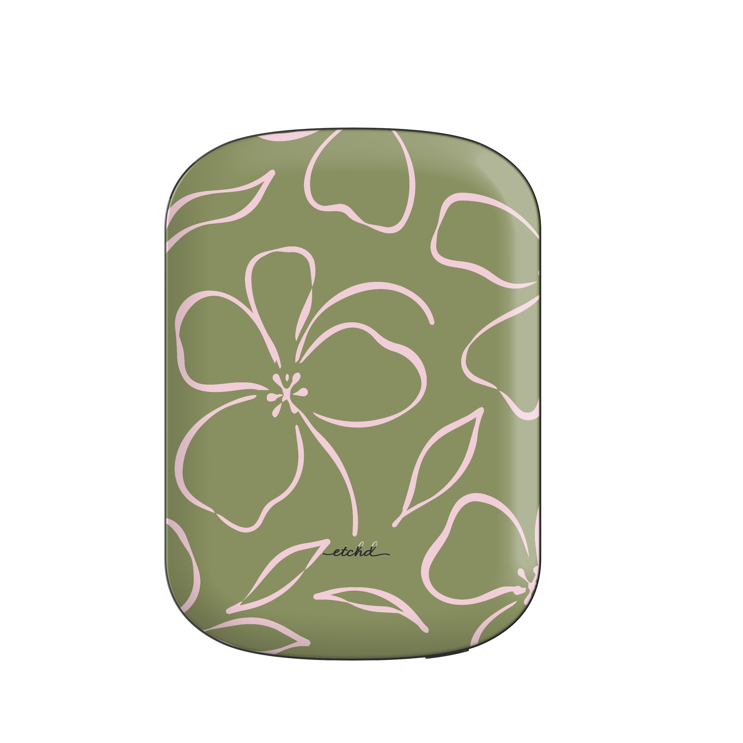 Green & Pink Floral Magnetic Powerbank by etchd