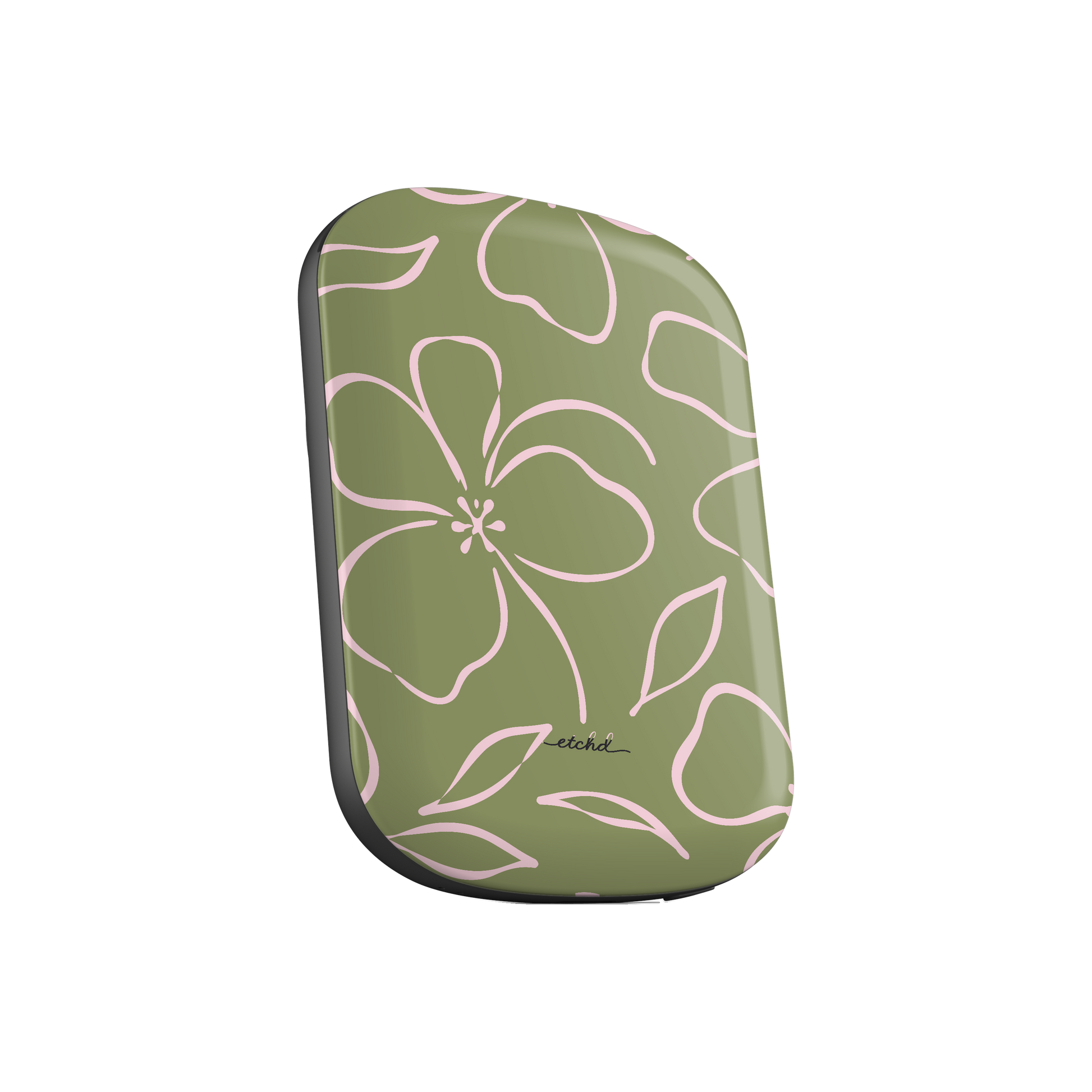 Green & Pink Floral Magnetic Powerbank by etchd, view 2