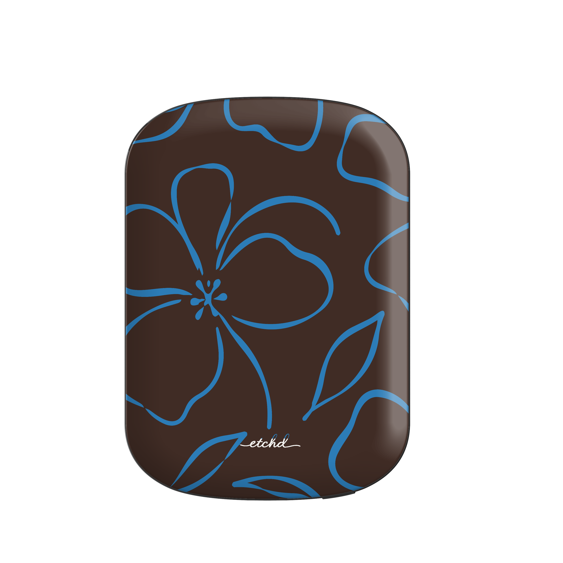 Espresso & Cerulean Floral Batería externa magnética de etchd