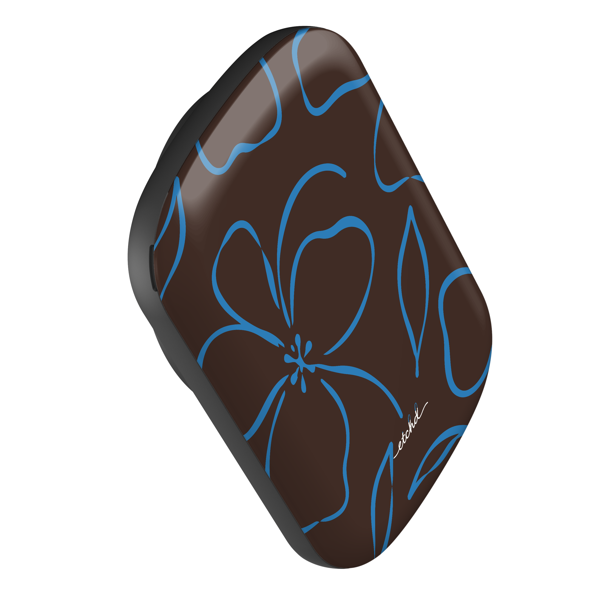 Espresso & Cerulean Floral Batería externa magnética de etchd, vista 3