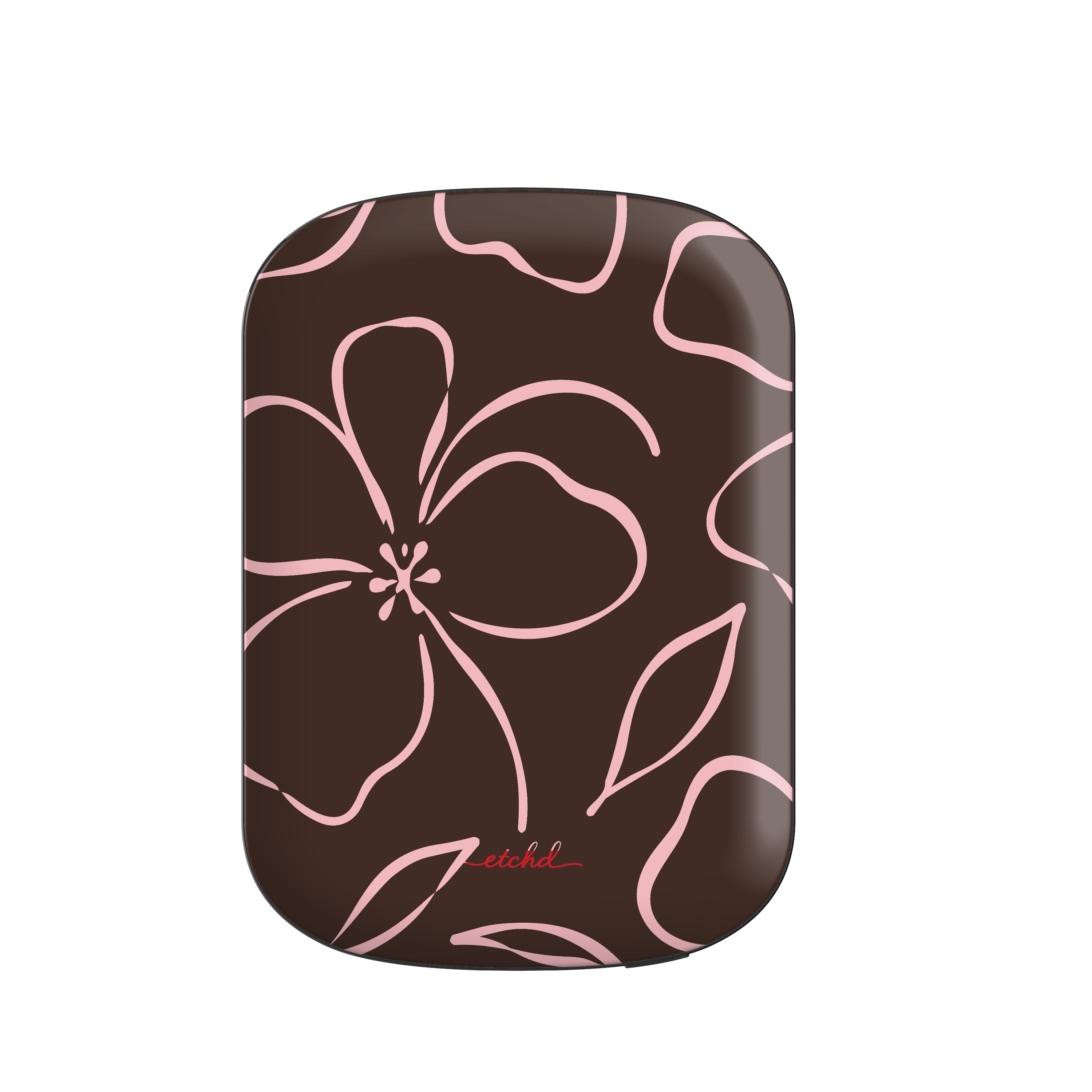 Espresso & Blush Floral Powerbank magnetico di etchd