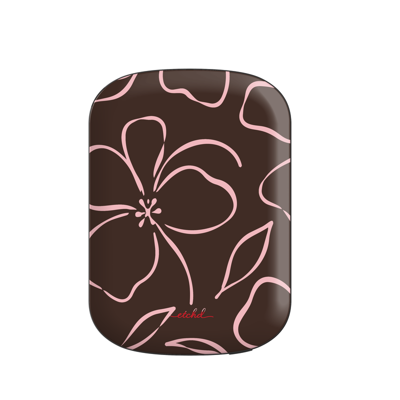 Espresso & Blush Floral Powerbank magnetico di etchd