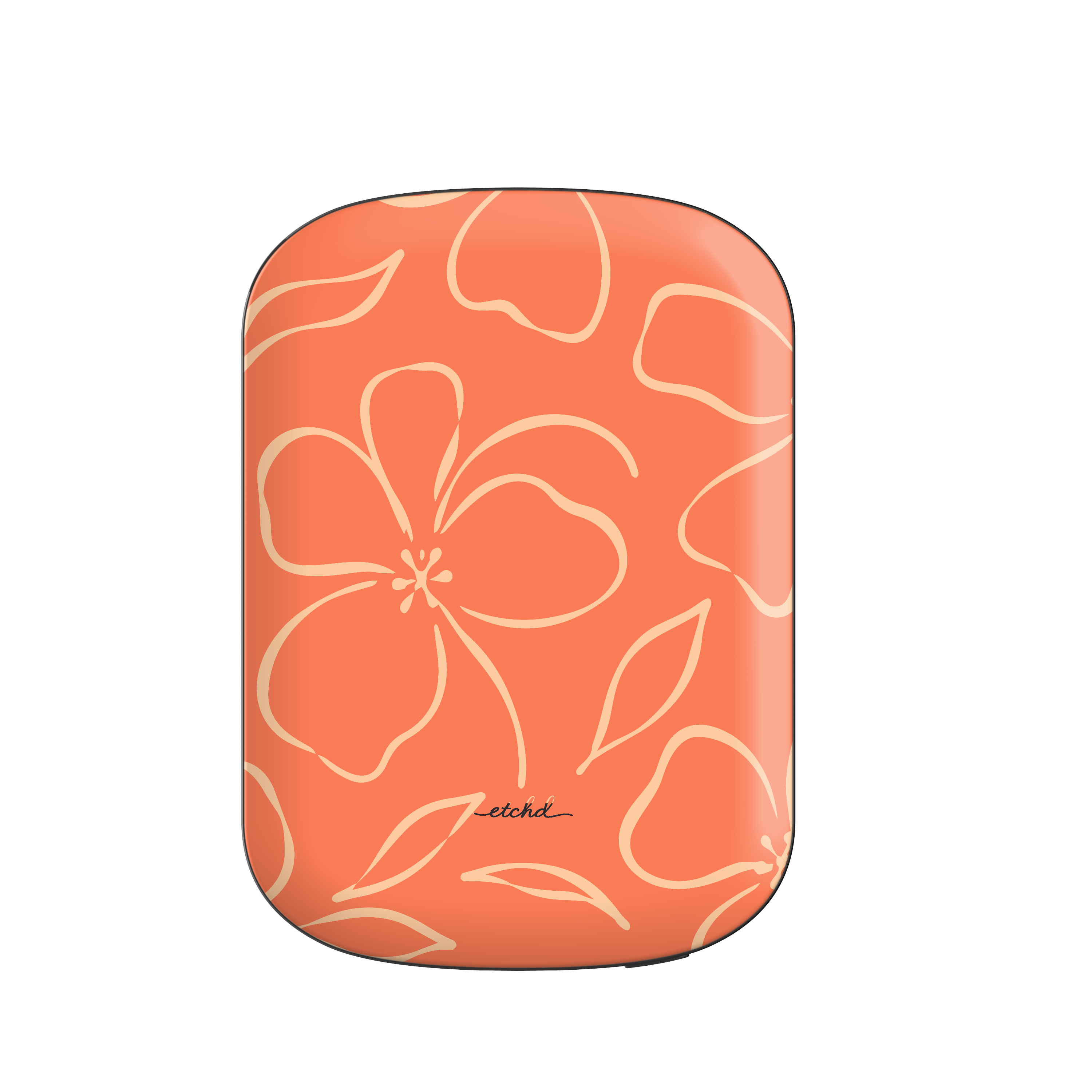 Coral & Peach Floral Magnetic Powerbank by etchd