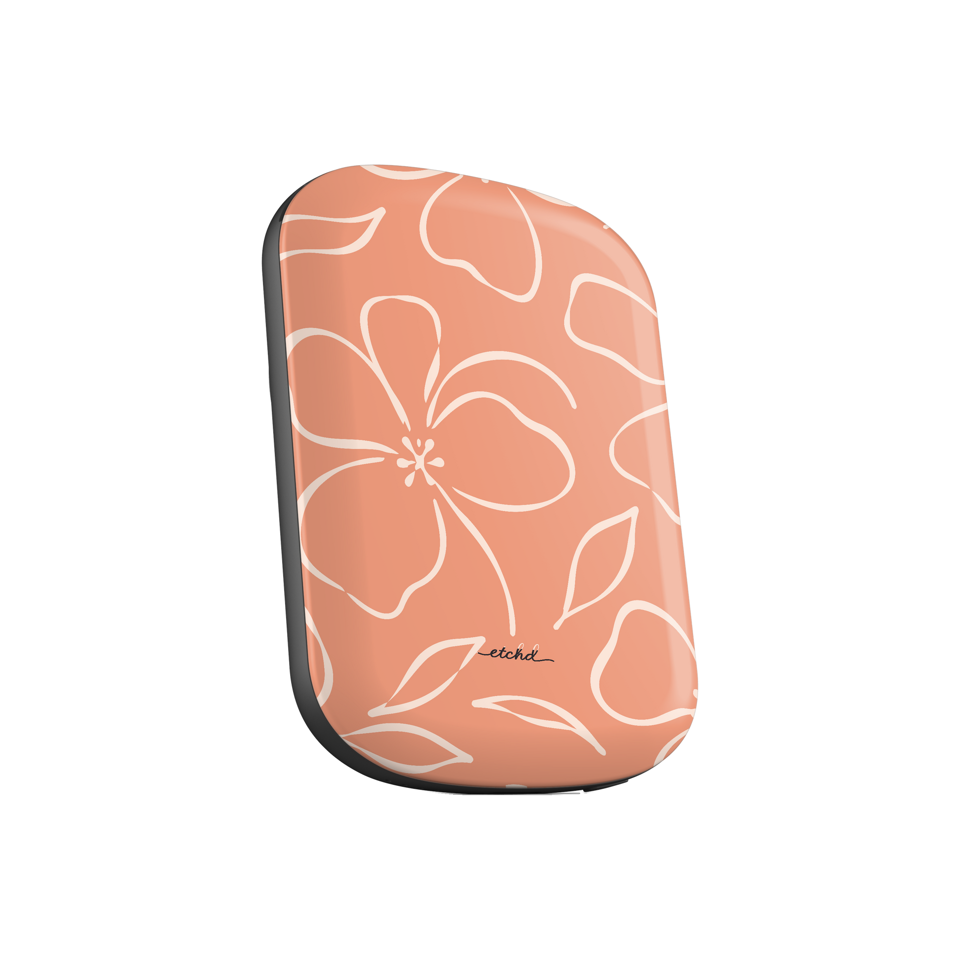 Coral & Cream Floral Magnetic Powerbank by etchd, view 2