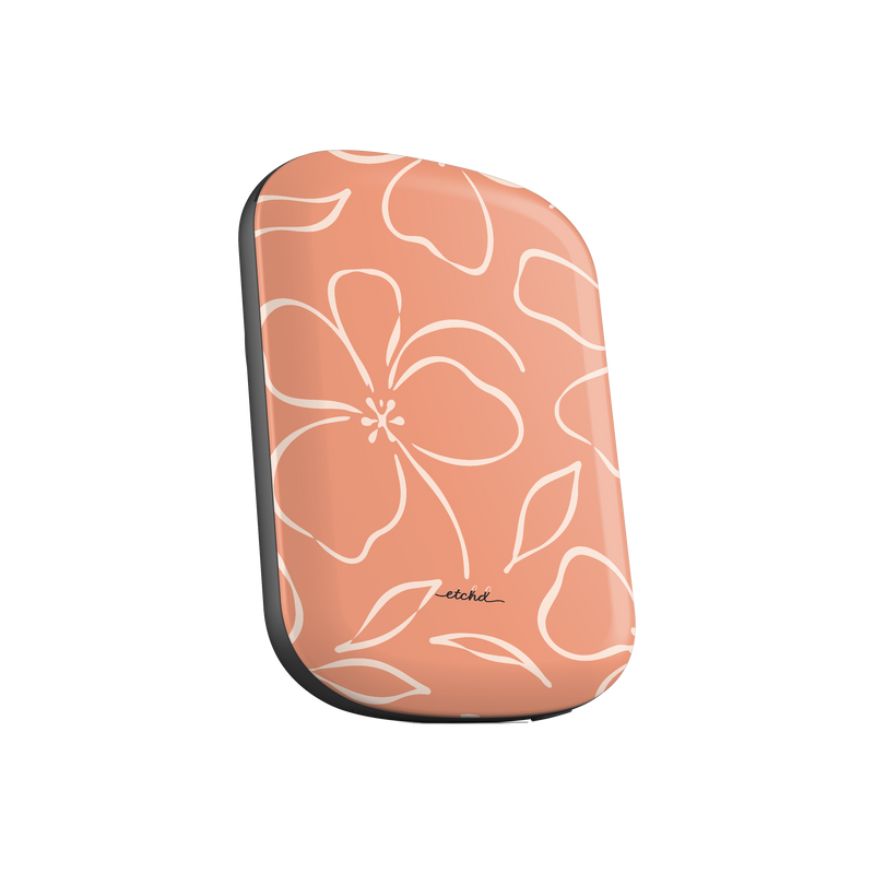 Coral & Cream Floral Magnetic Powerbank by etchd, view 2