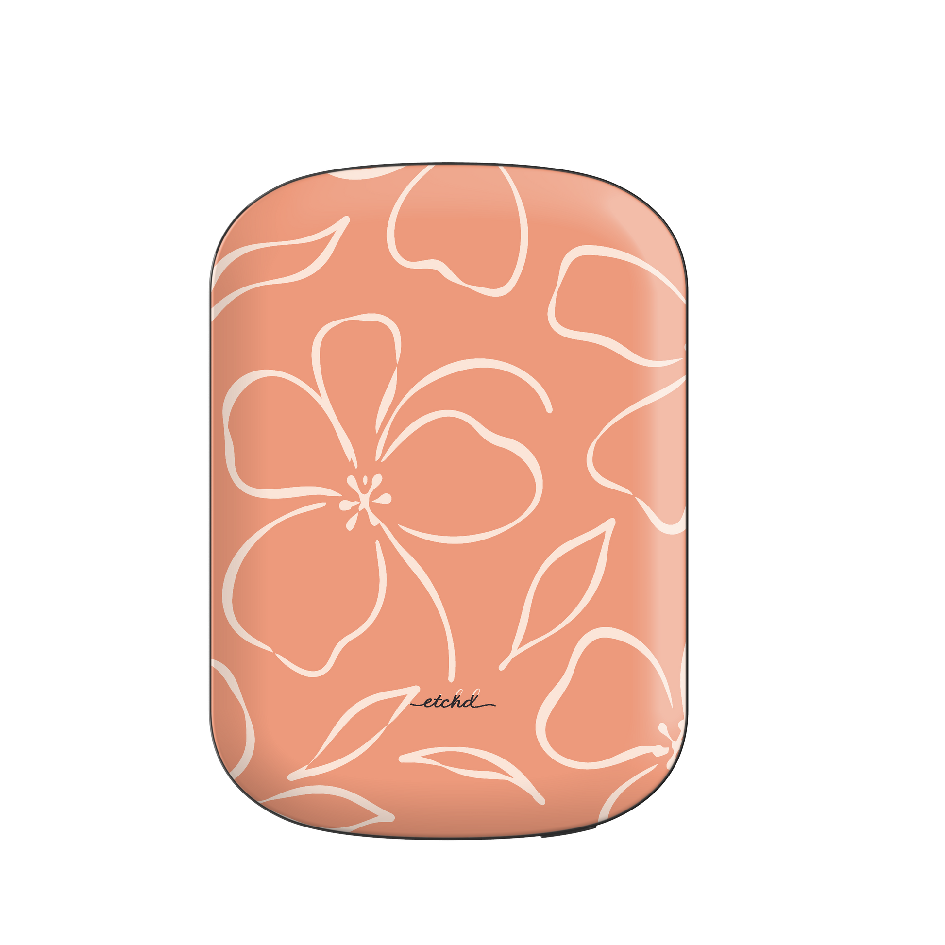 Coral & Cream Floral Magnetic Powerbank by etchd