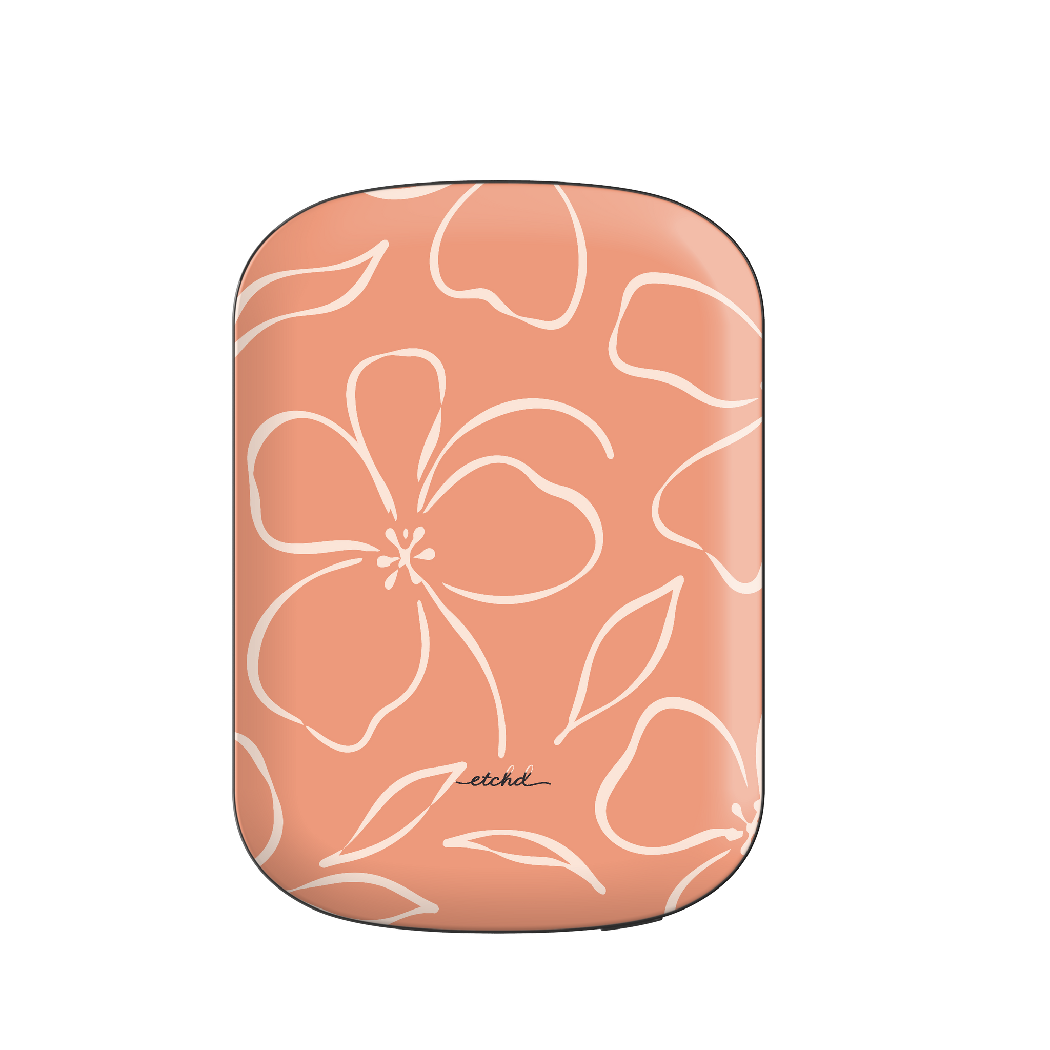 Coral & Cream Floral Magnetic Powerbank by etchd