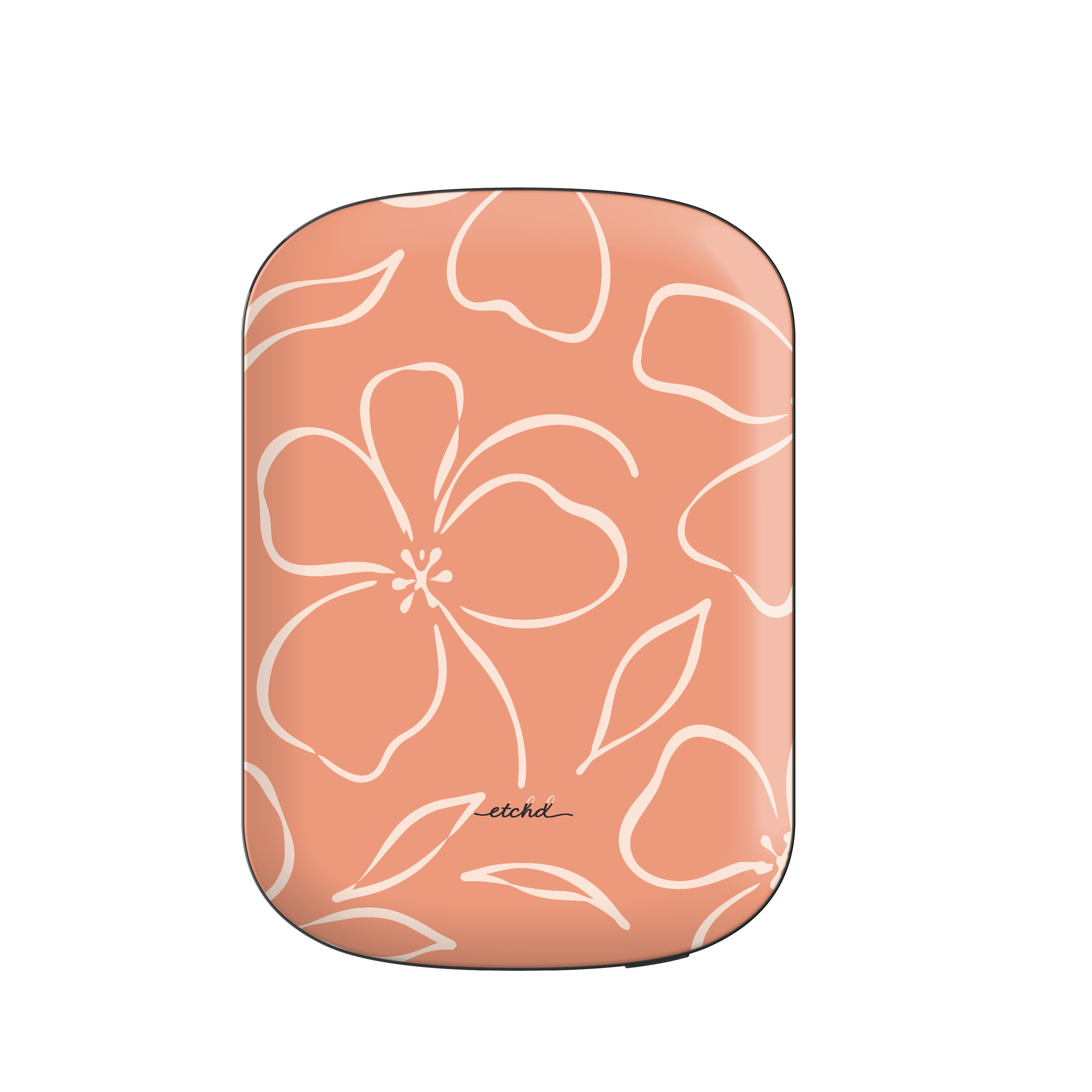 Coral & Cream Floral Magnetic Powerbank by etchd